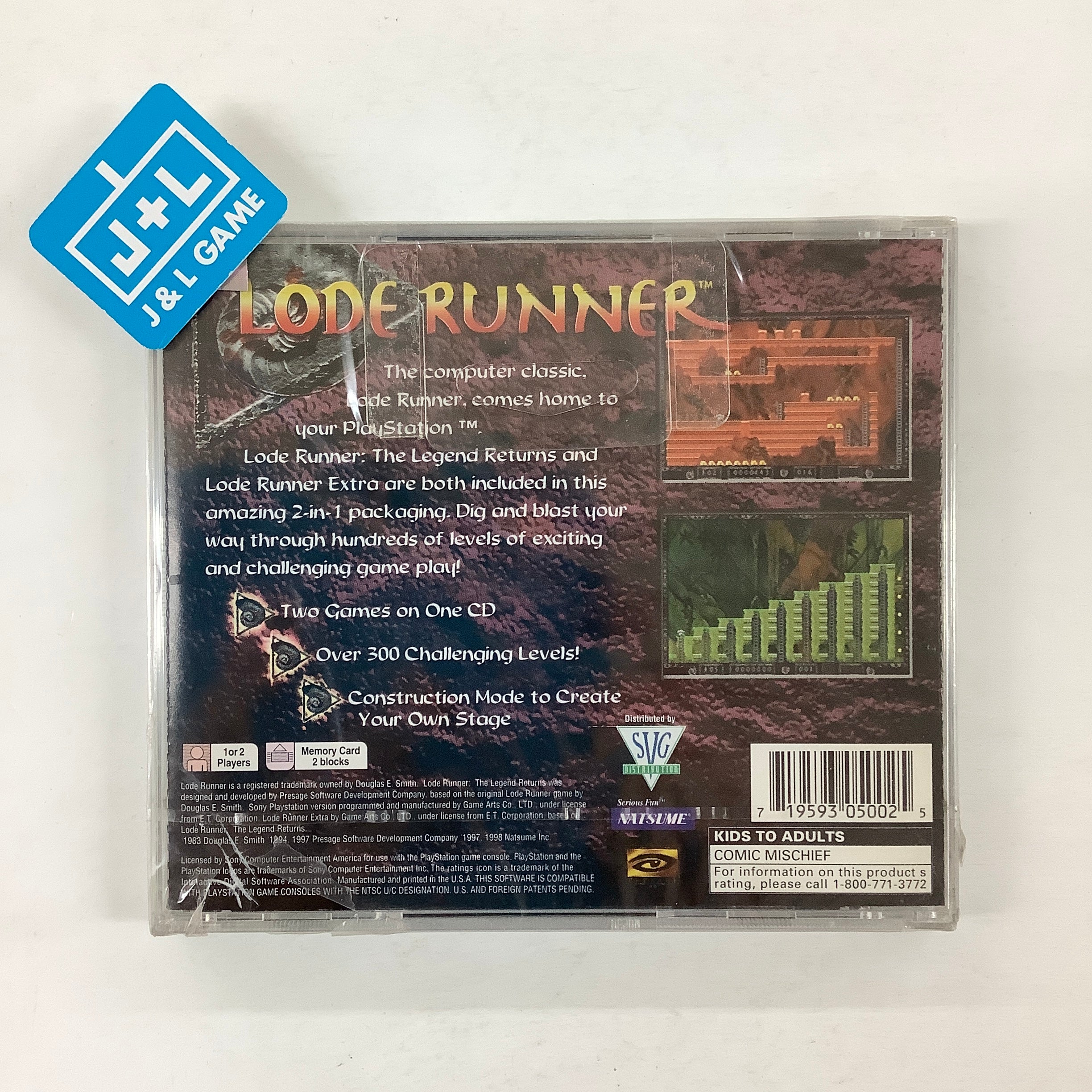 Lode Runner - (PS1) PlayStation 1 Video Games Natsume   