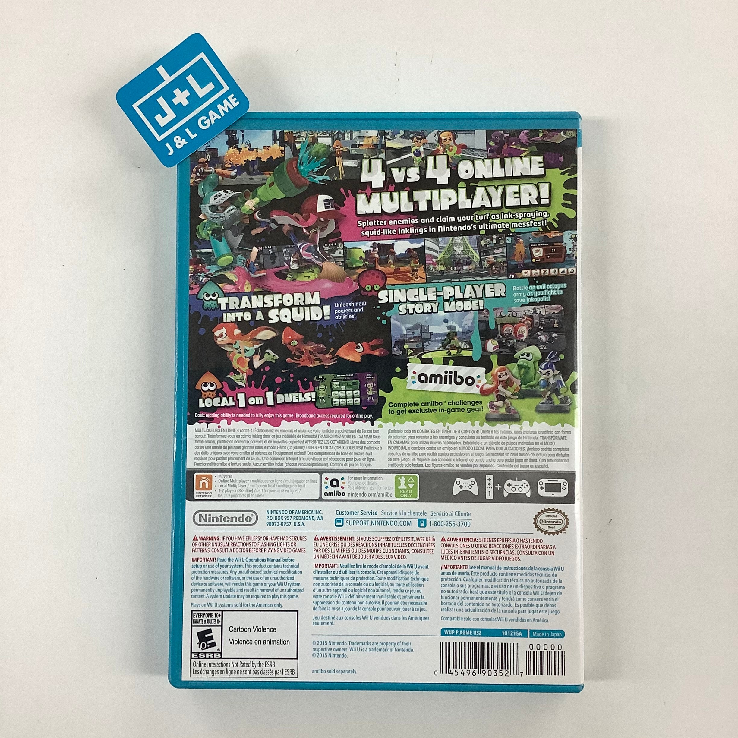 Splatoon - Nintendo Wii U [Pre-Owned] Video Games Nintendo   