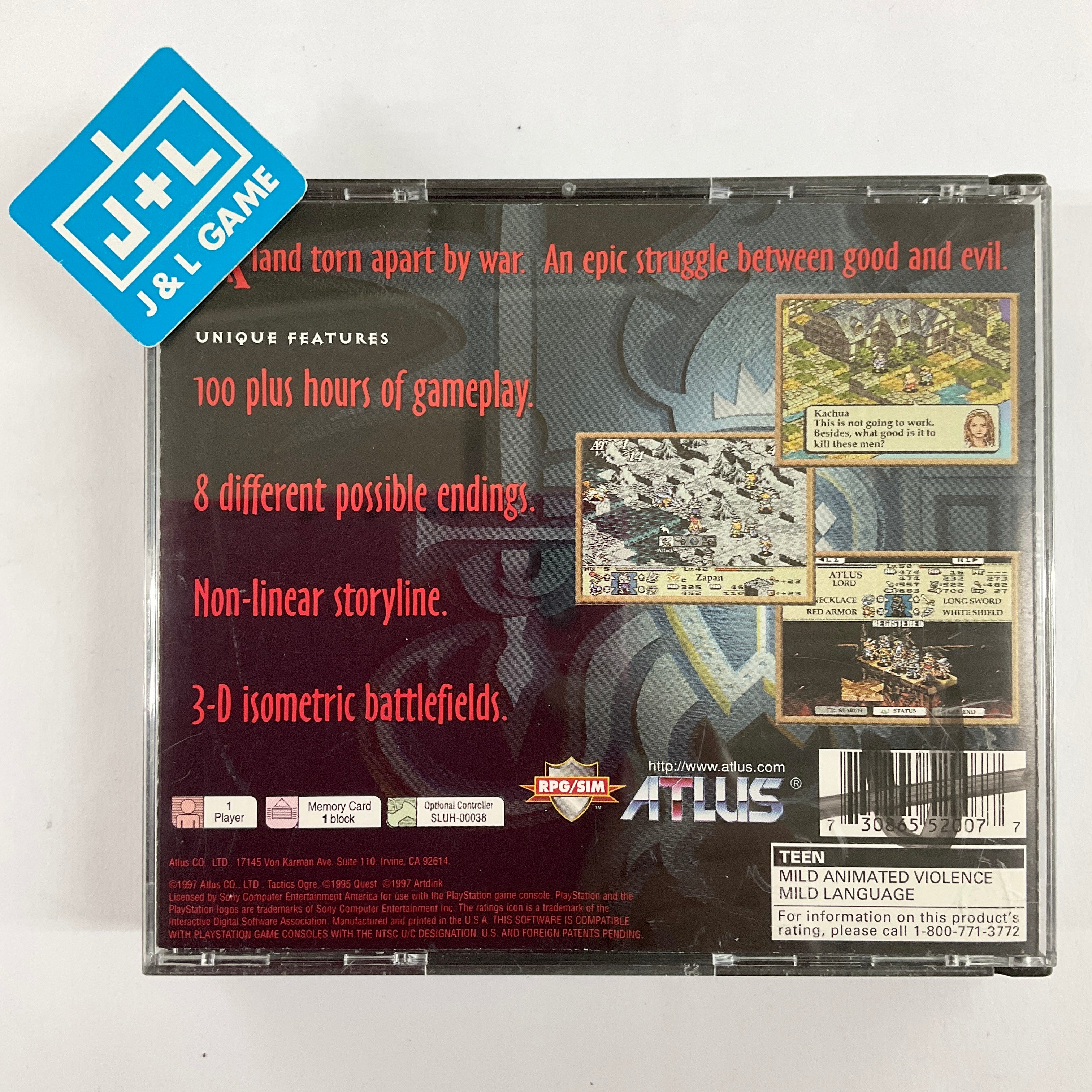 Tactics Ogre - (PS1) PlayStation 1 [Pre-Owned] Video Games Atlus   