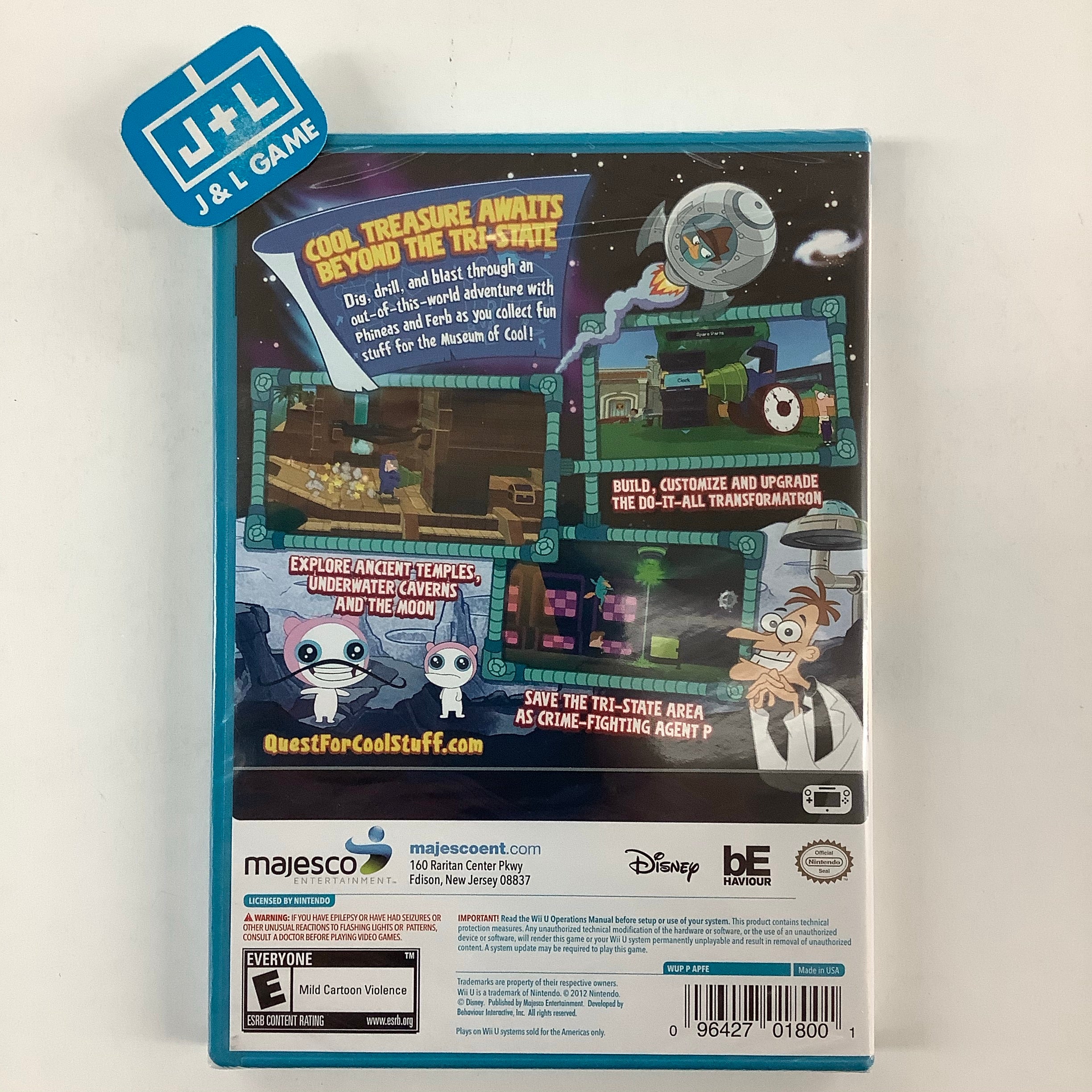 Phineas and Ferb: Quest for Cool Stuff - Nintendo Wii U Video Games Majesco   