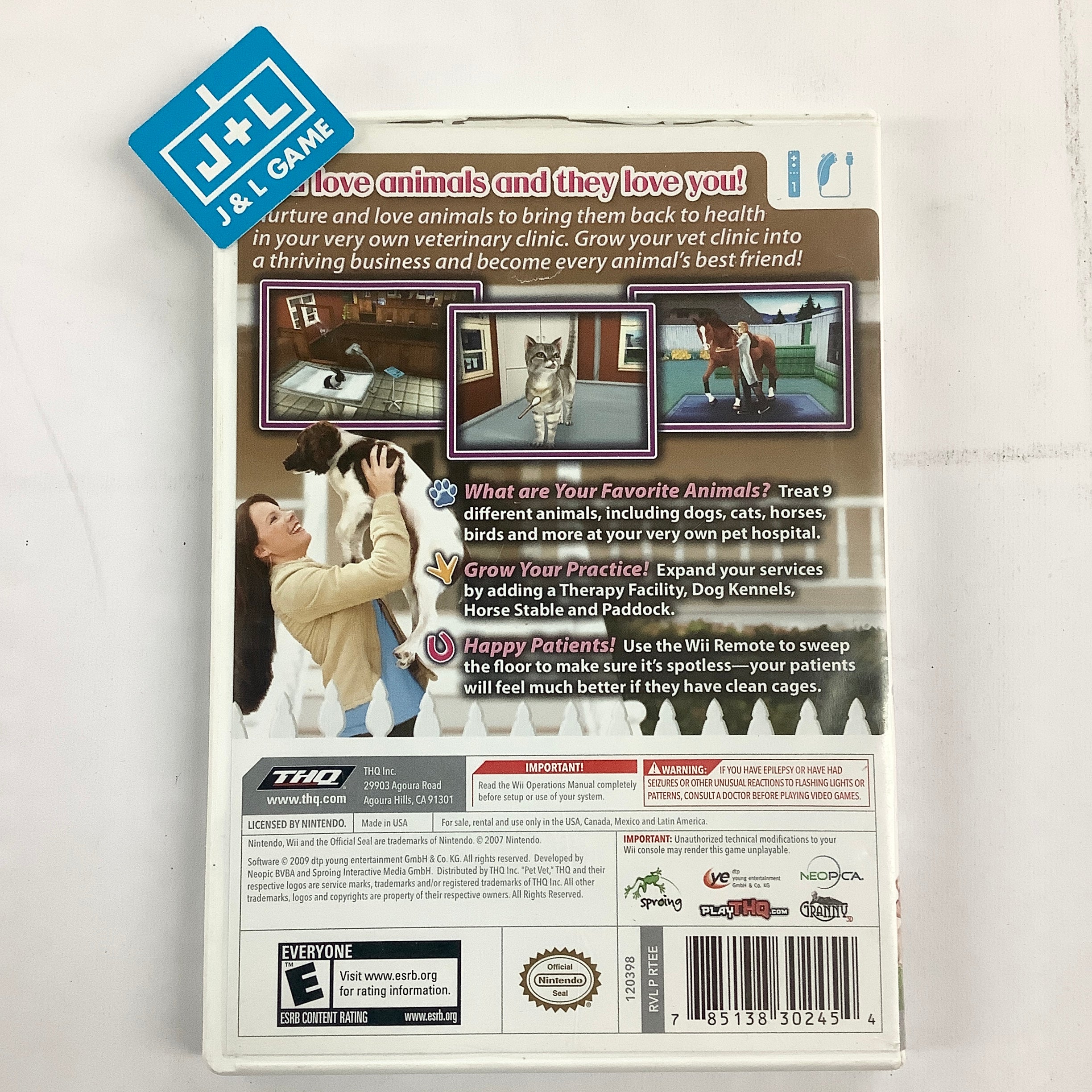 Paws And Claws: Pet Vet - Nintendo Wii [Pre-Owned] Video Games THQ   