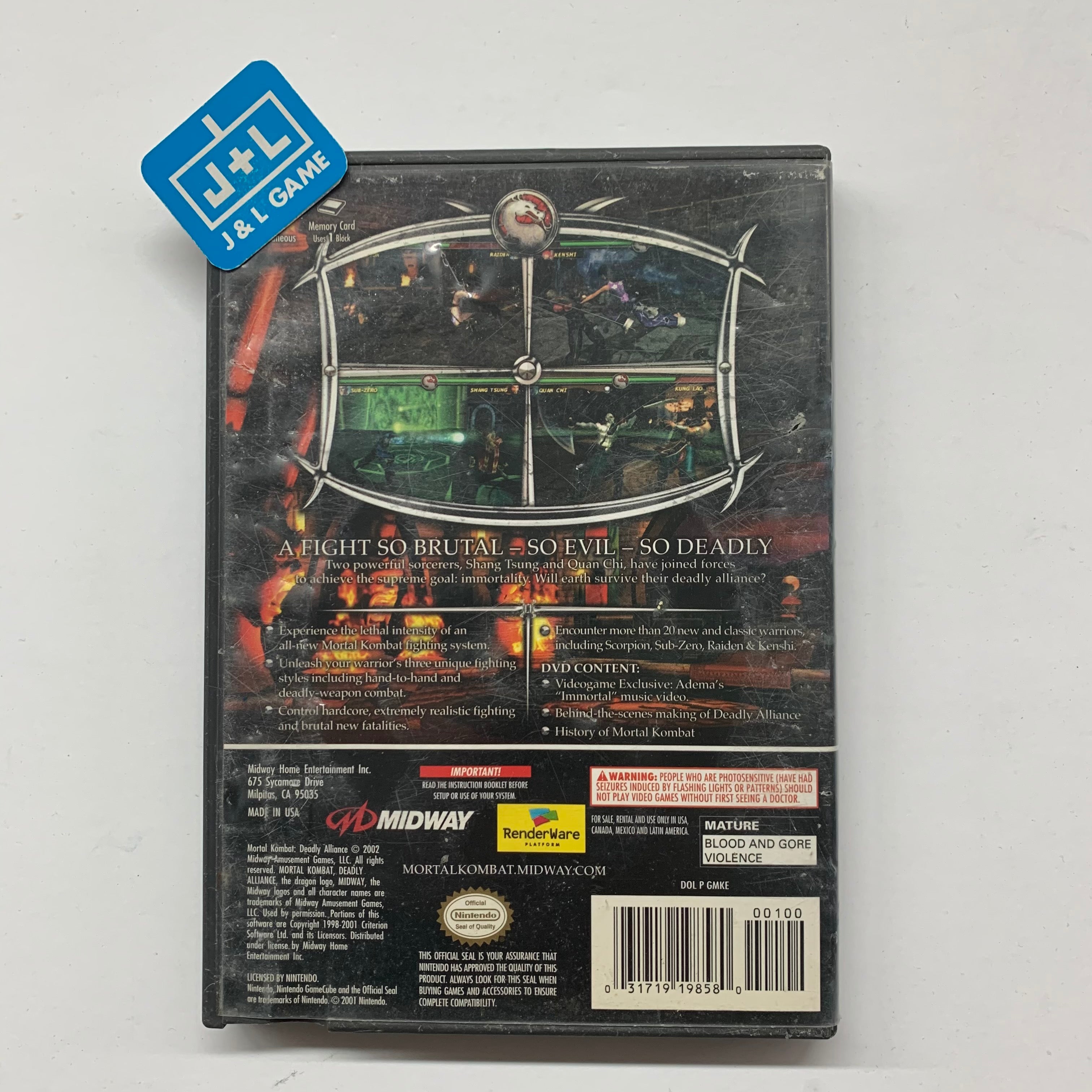 Mortal Kombat: Deadly Alliance - (GC) GameCube [Pre-Owned] Video Games Midway   