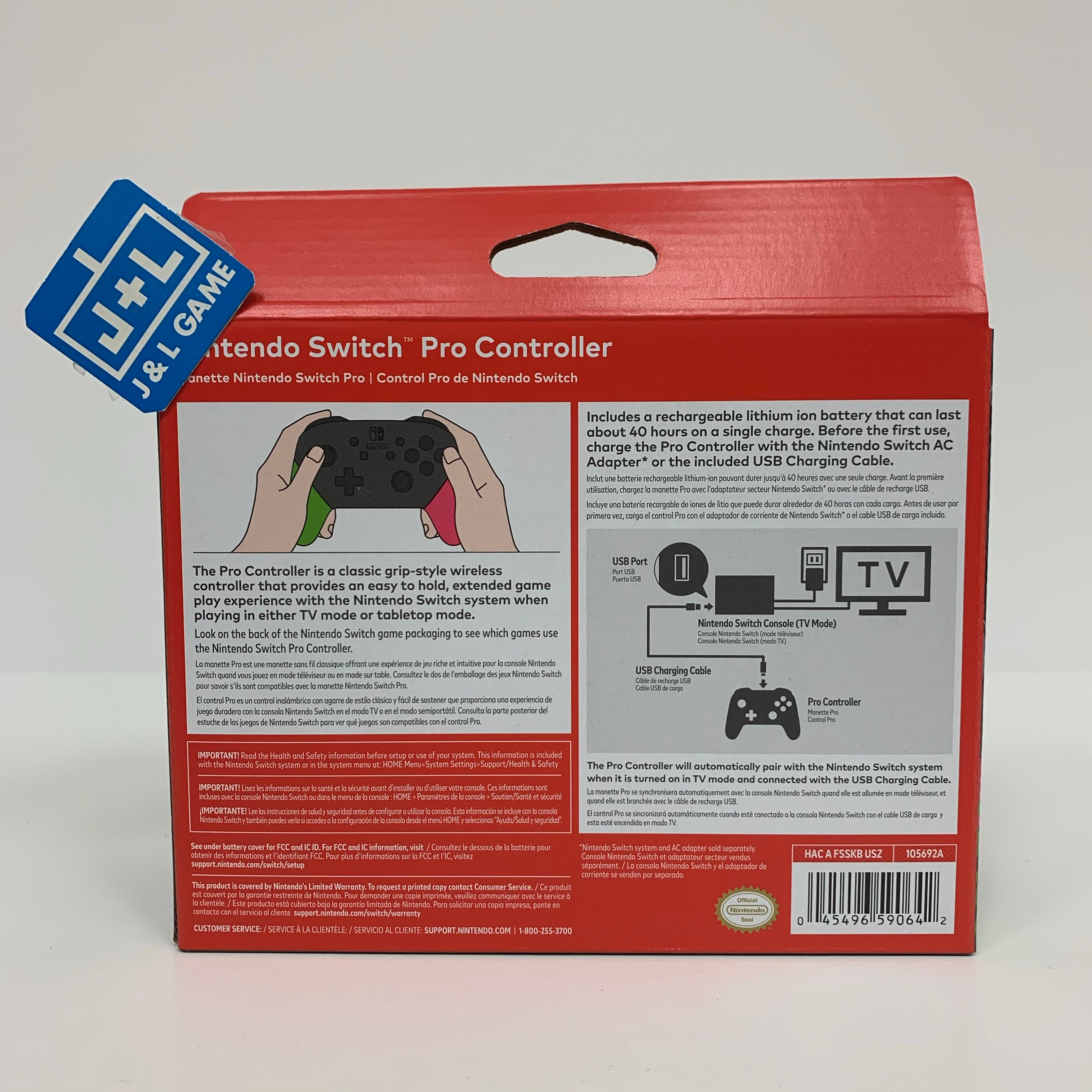 Nintendo Switch Pro Controller (Splatoon 2 Edition) - (NSW) Nintendo Switch Accessories Nintendo   