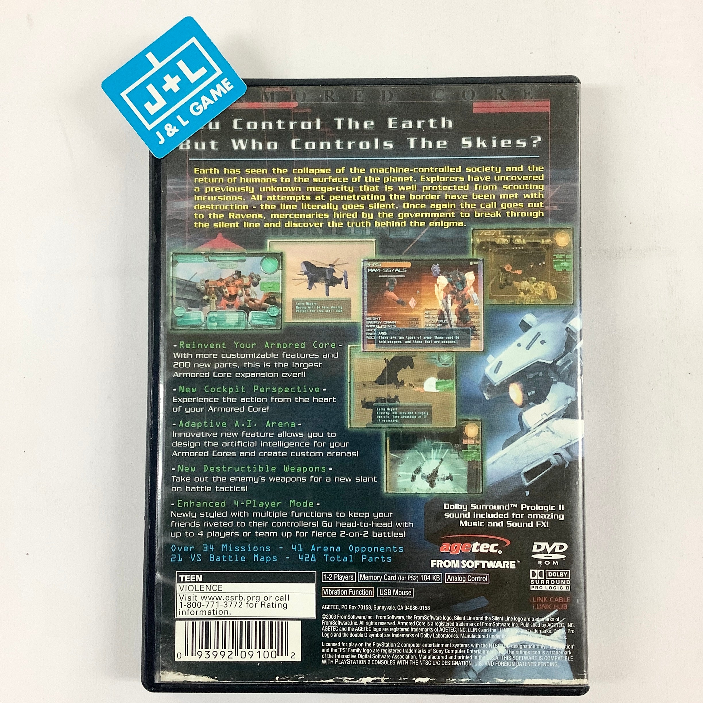 Silent Line: Armored Core - (PS2) PlayStation 2 [Pre-Owned] Video Games From Software   