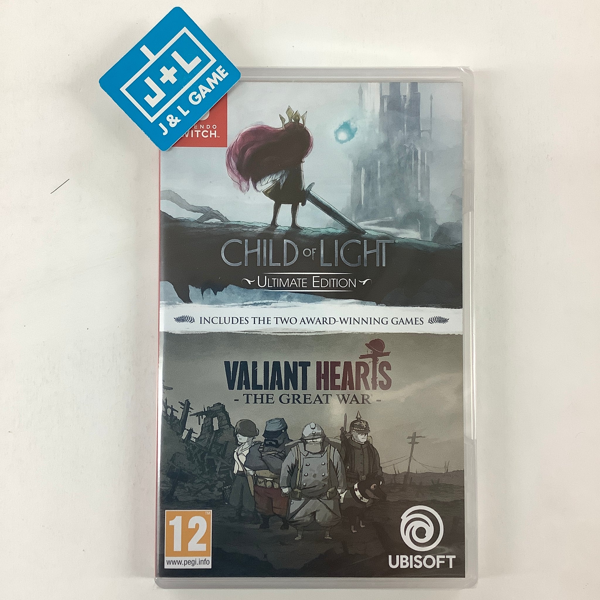 Child of Light Ultimate Edition + Valiant Hearts: The Great War - (NSW) Nintendo Switch (European Import) Video Games Ubisoft   