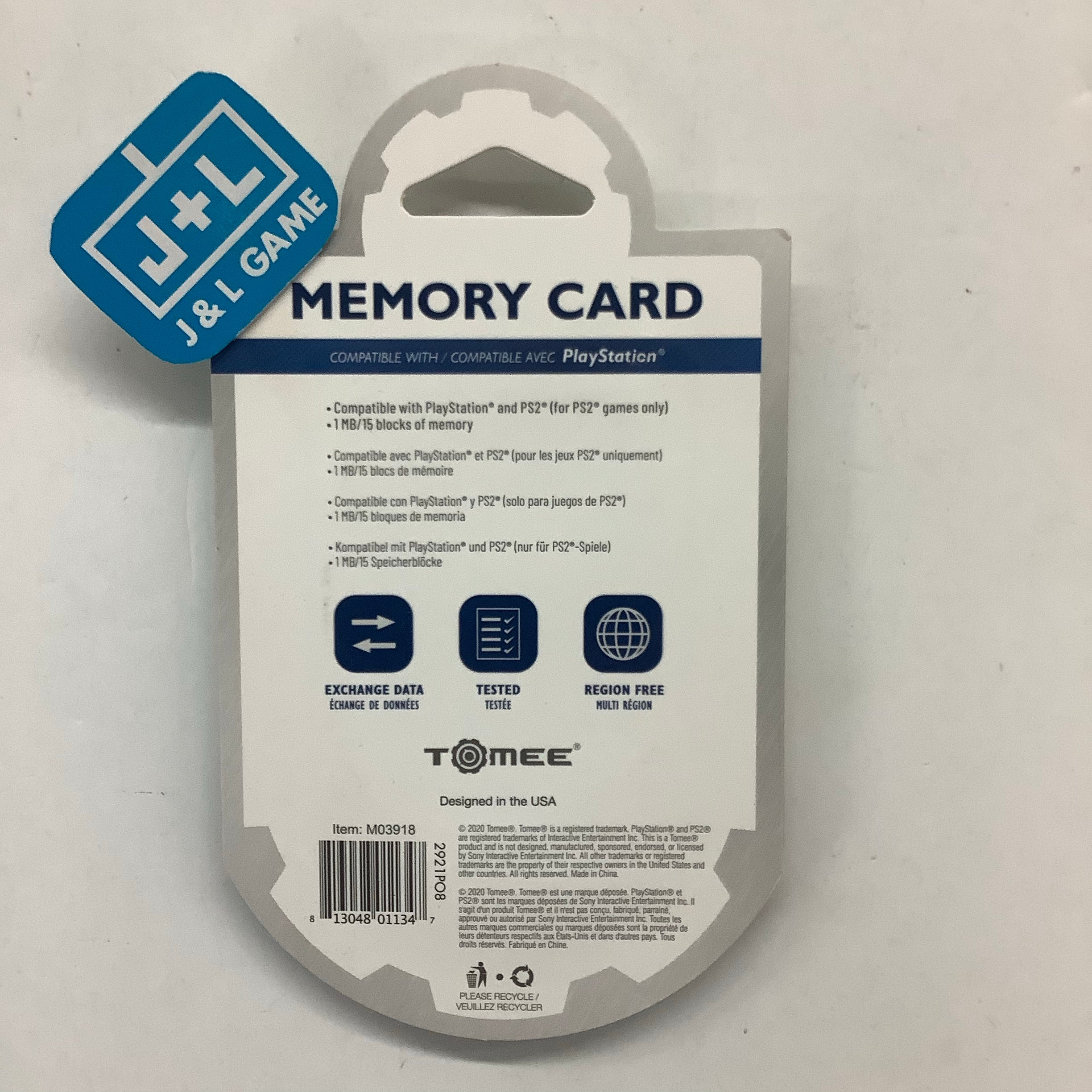 Tomee Memory Card (1MB) - (PS1) PlayStation 1 Accessories Tomee   