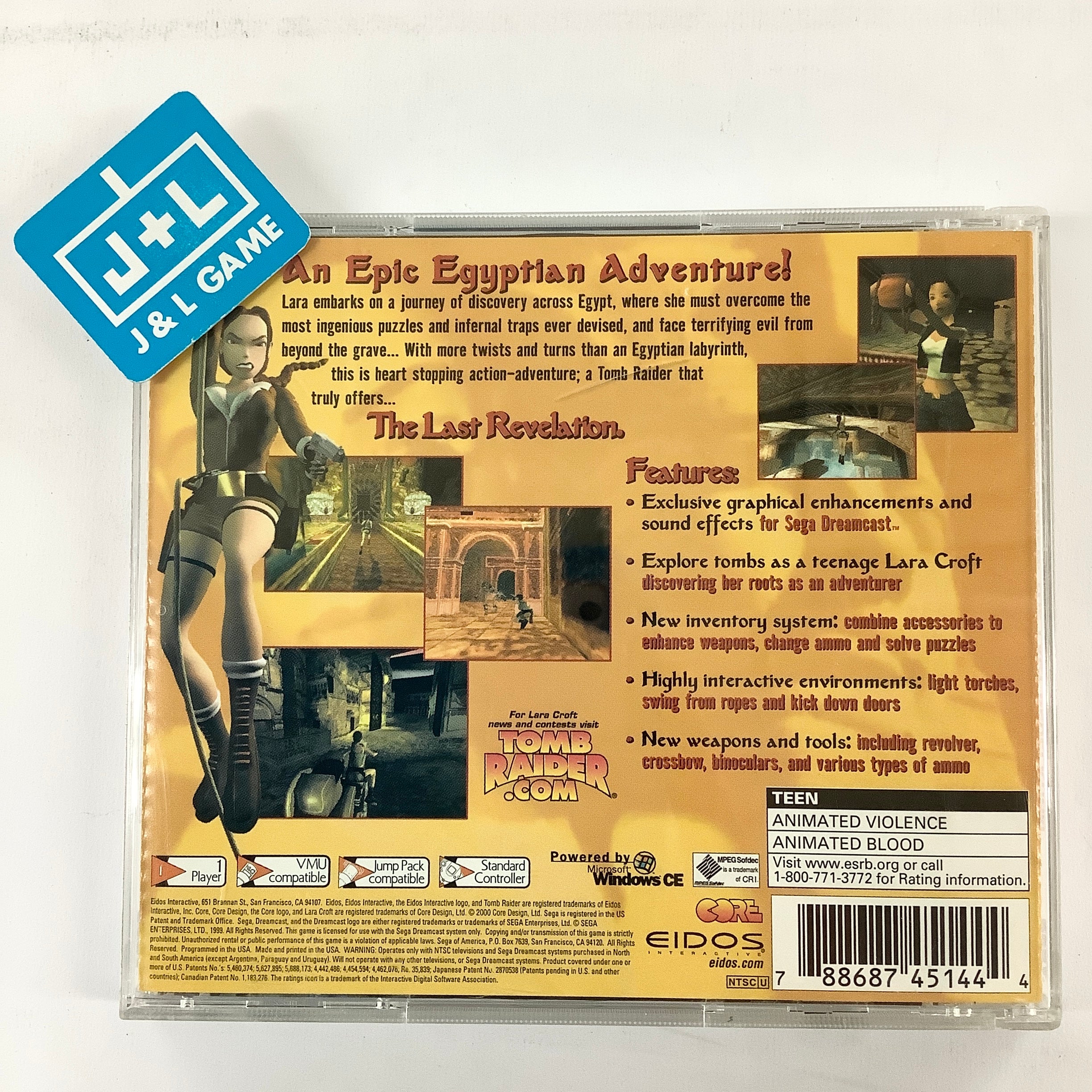 Tomb Raider: The Last Revelation - (DC) SEGA Dreamcast [Pre-Owned] Video Games Eidos Interactive   