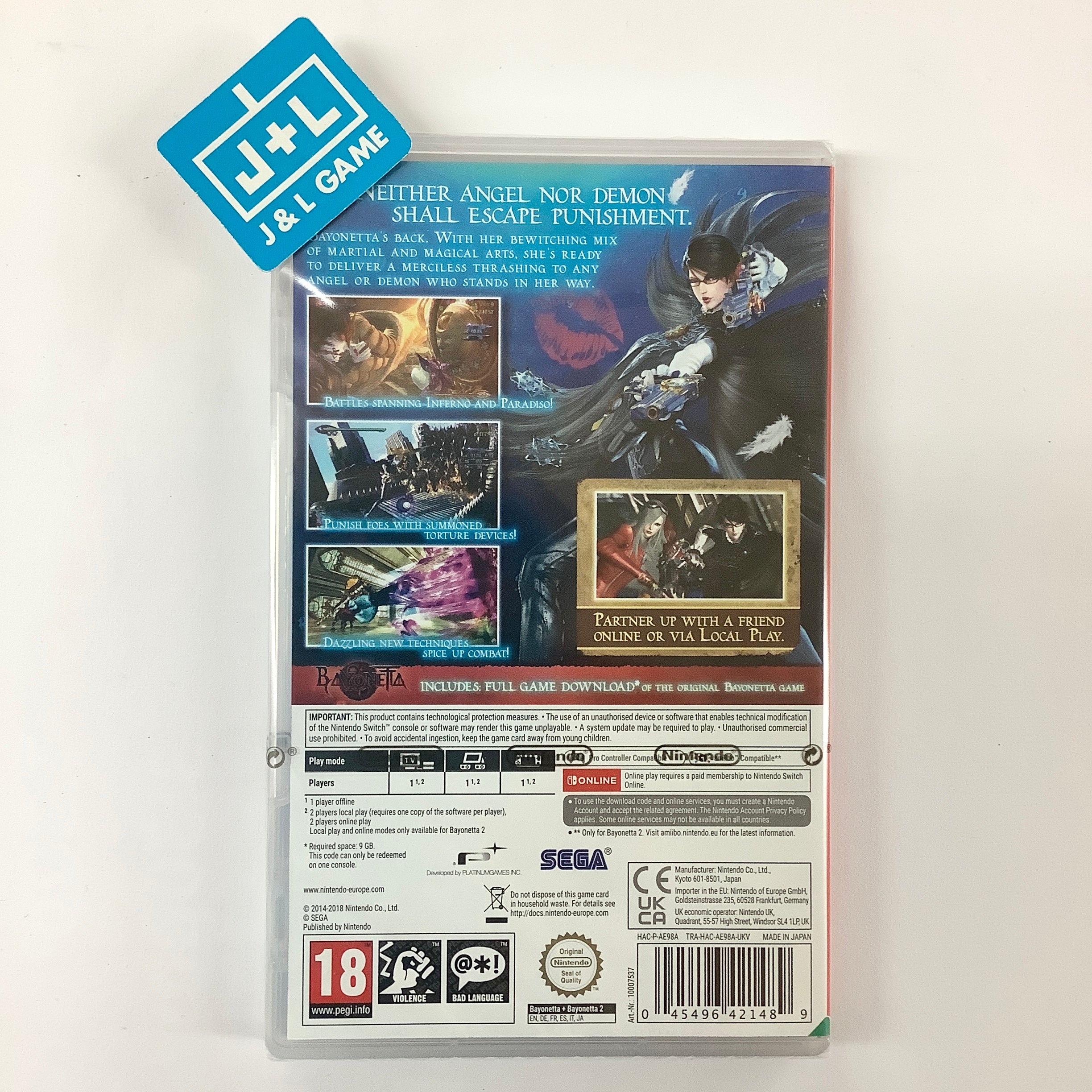 Bayonetta 2 (Physical Game Card) + Bayonetta (Digital Download) - (NSW) Nintendo Switch (European Import) Video Games Nintendo   