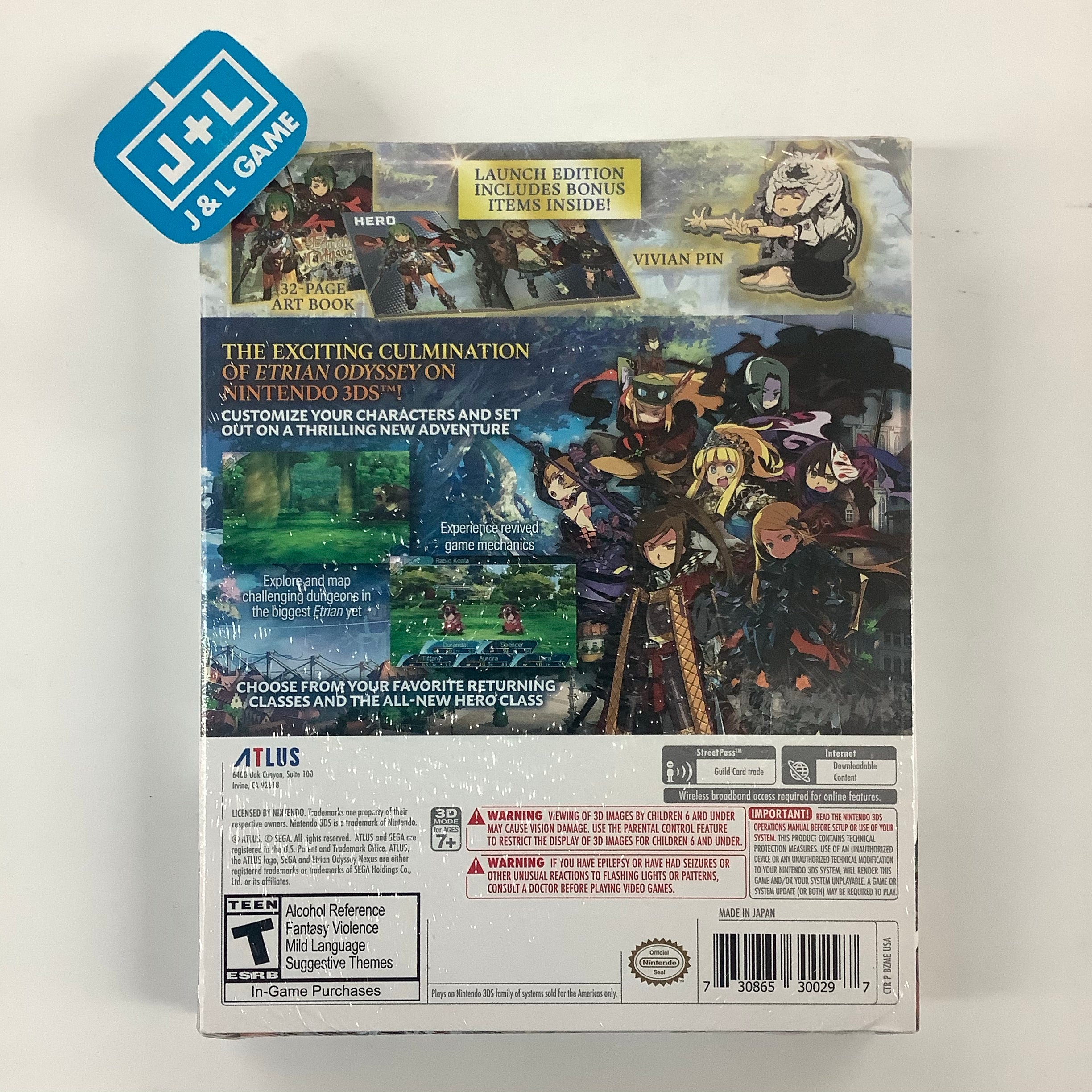 Etrian Odyssey Nexus (Launch Edition) - Nintendo 3DS Video Games Atlus   
