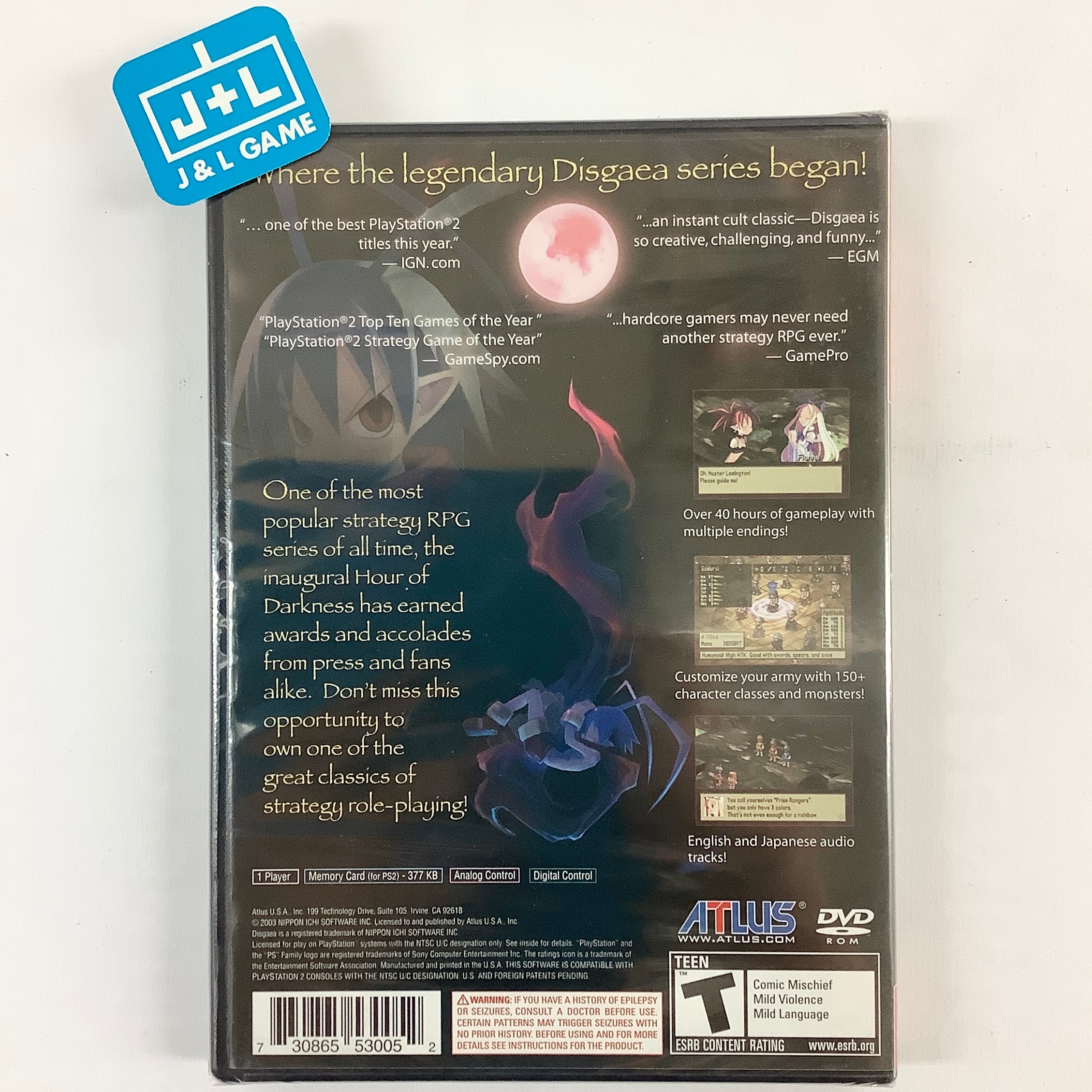 Disgaea: Hour of Darkness (Greatest Hits) - (PS2) PlayStation 2 Video Games Atlus   