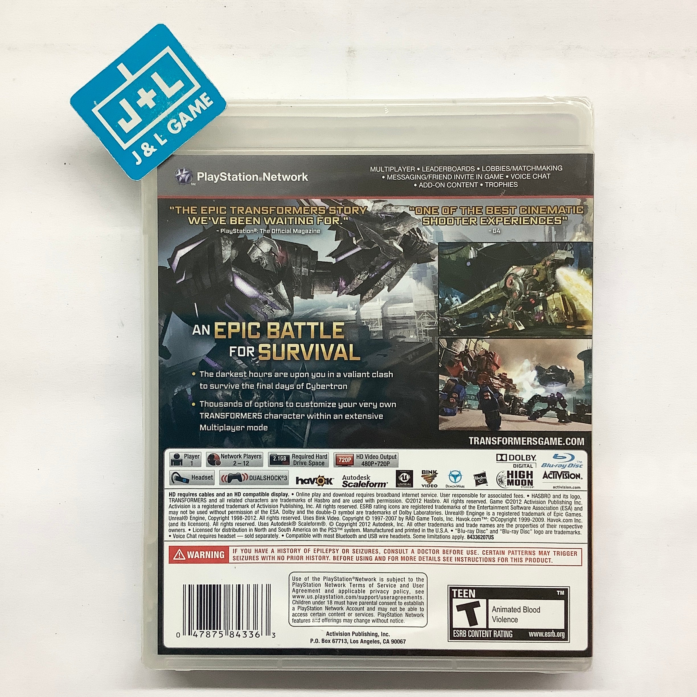 Transformers: Fall of Cybertron - (PS3) Playstation 3 Video Games ACTIVISION   