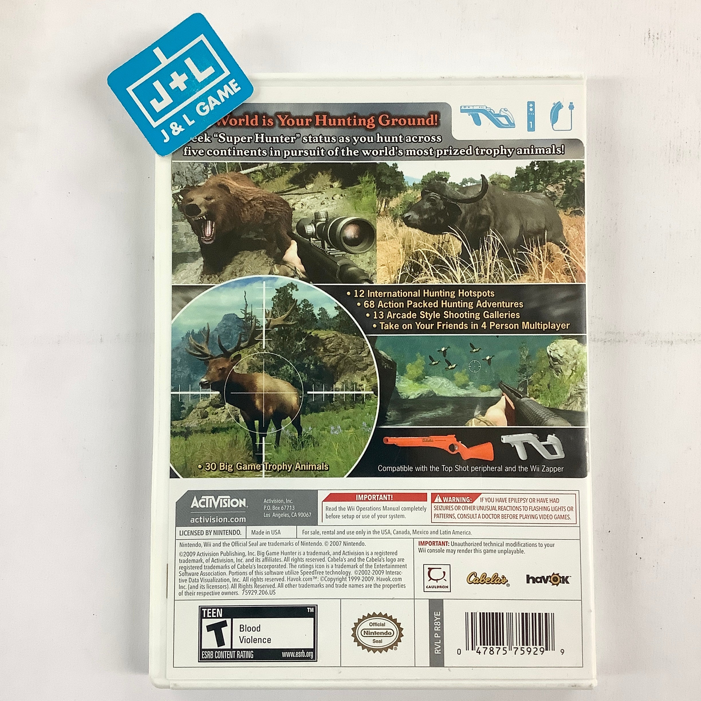 Cabela's Big Game Hunter 2010 - Nintendo Wii [Pre-Owned] Video Games Activision   