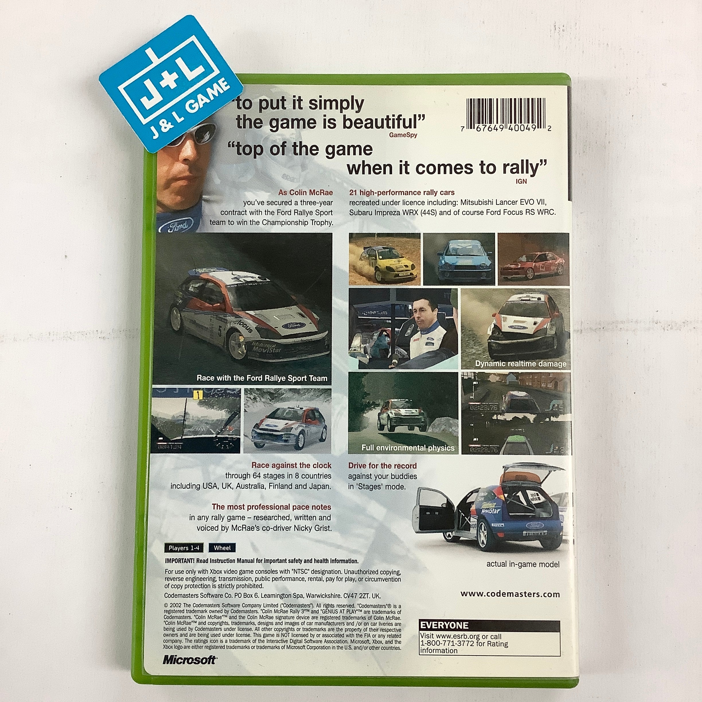 Colin McRae Rally 3 - (XB) Xbox [Pre-Owned] Video Games Codemasters   