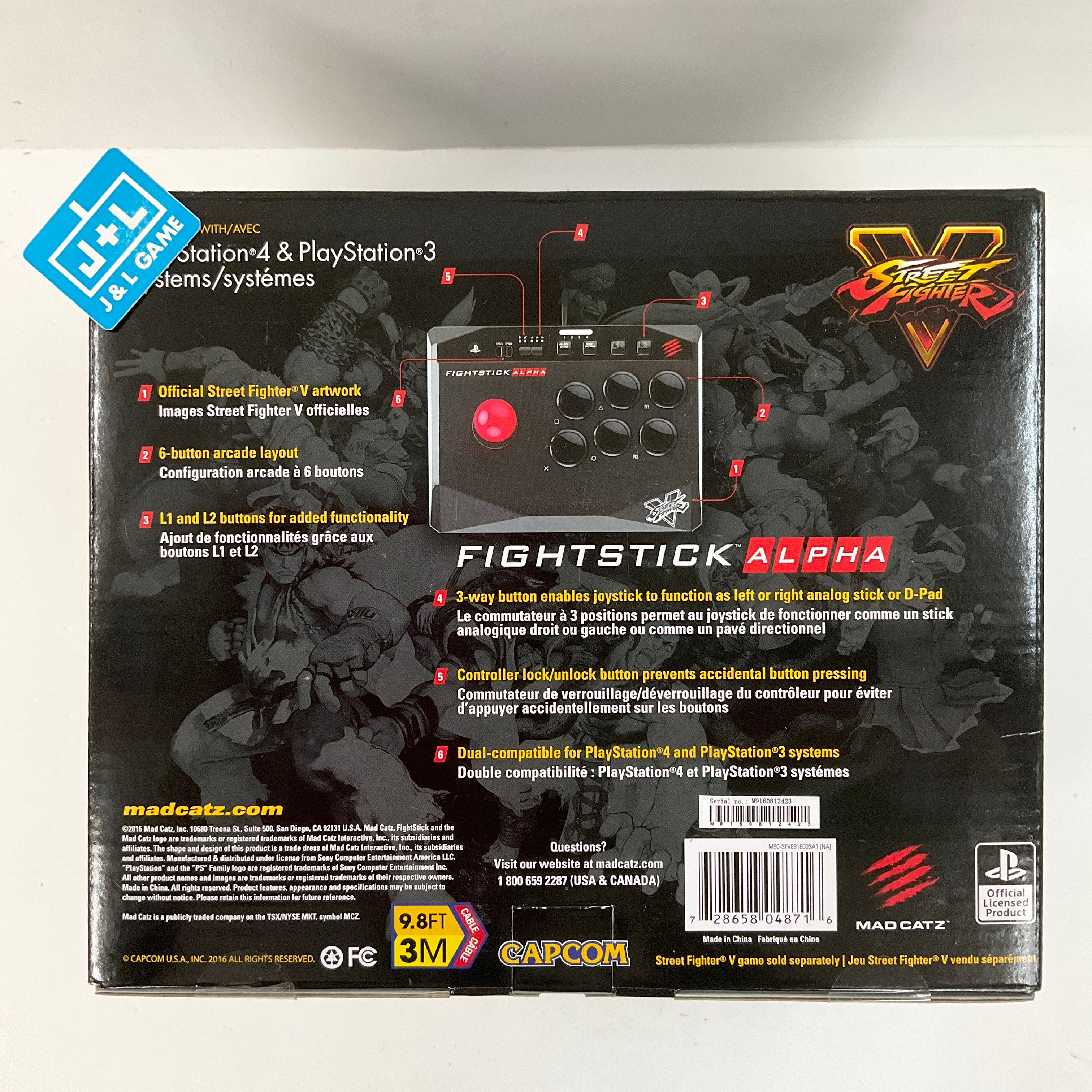 Mad Catz Street Fighter V Arcade FightStick Alpha - (PS4) PlayStation 4 / (PS3) PlayStation 3 Accessories Mad Catz   