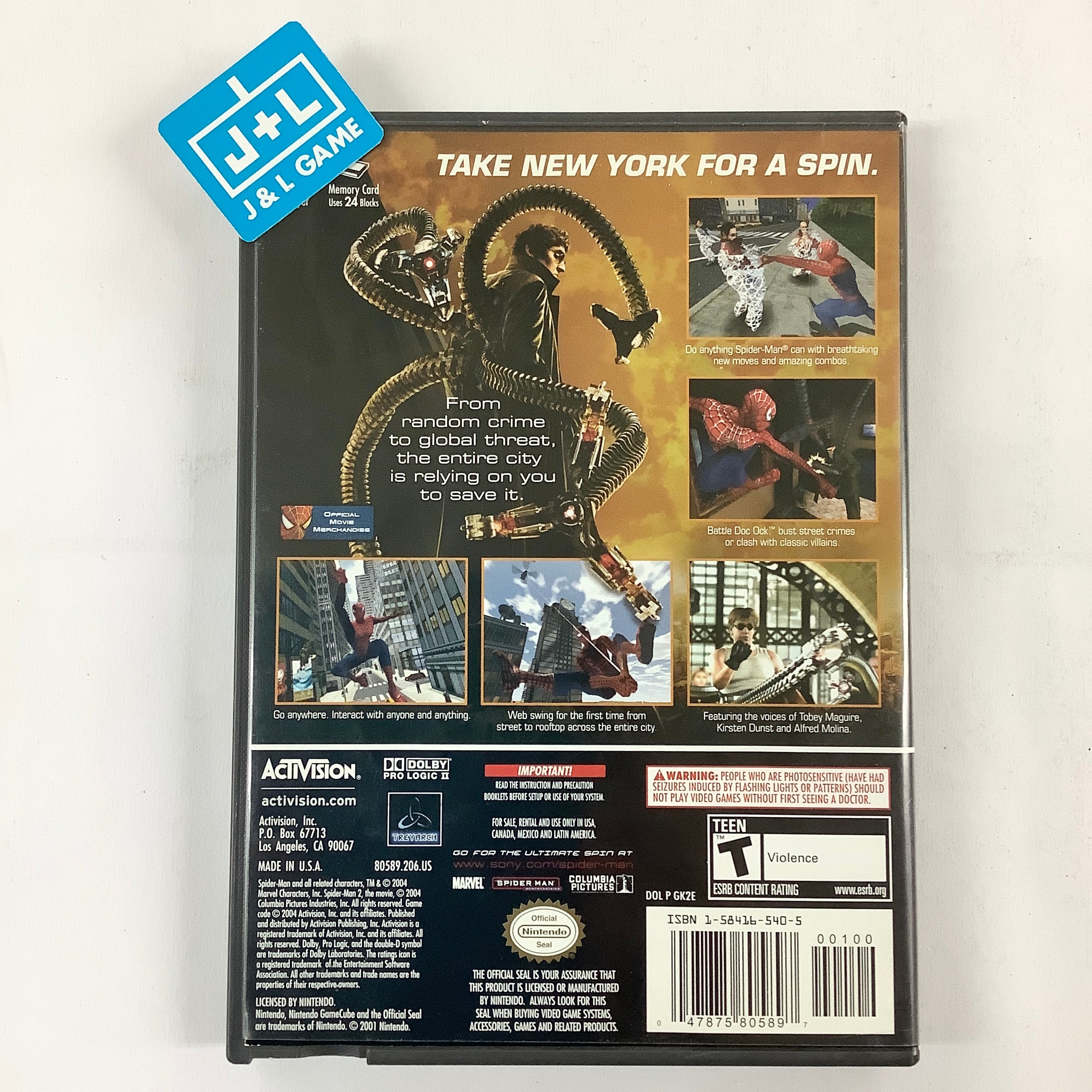 Spider-Man 2 - (GC) GameCube [Pre-Owned] Video Games Activision   