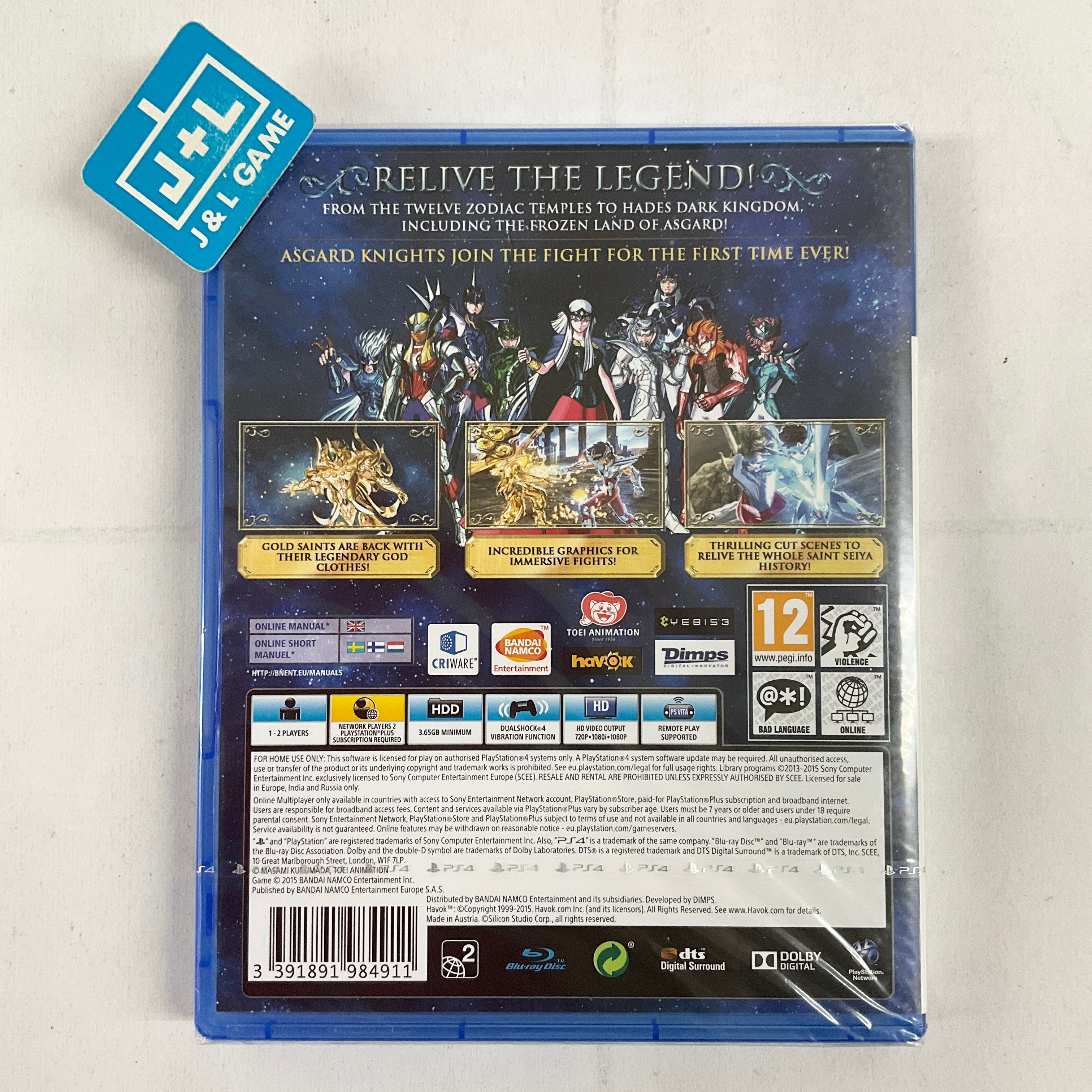 Saint Seiya: Soldiers' Soul - (PS4) Playstation 4 (European Import) Video Games BANDAI NAMCO Entertainment   