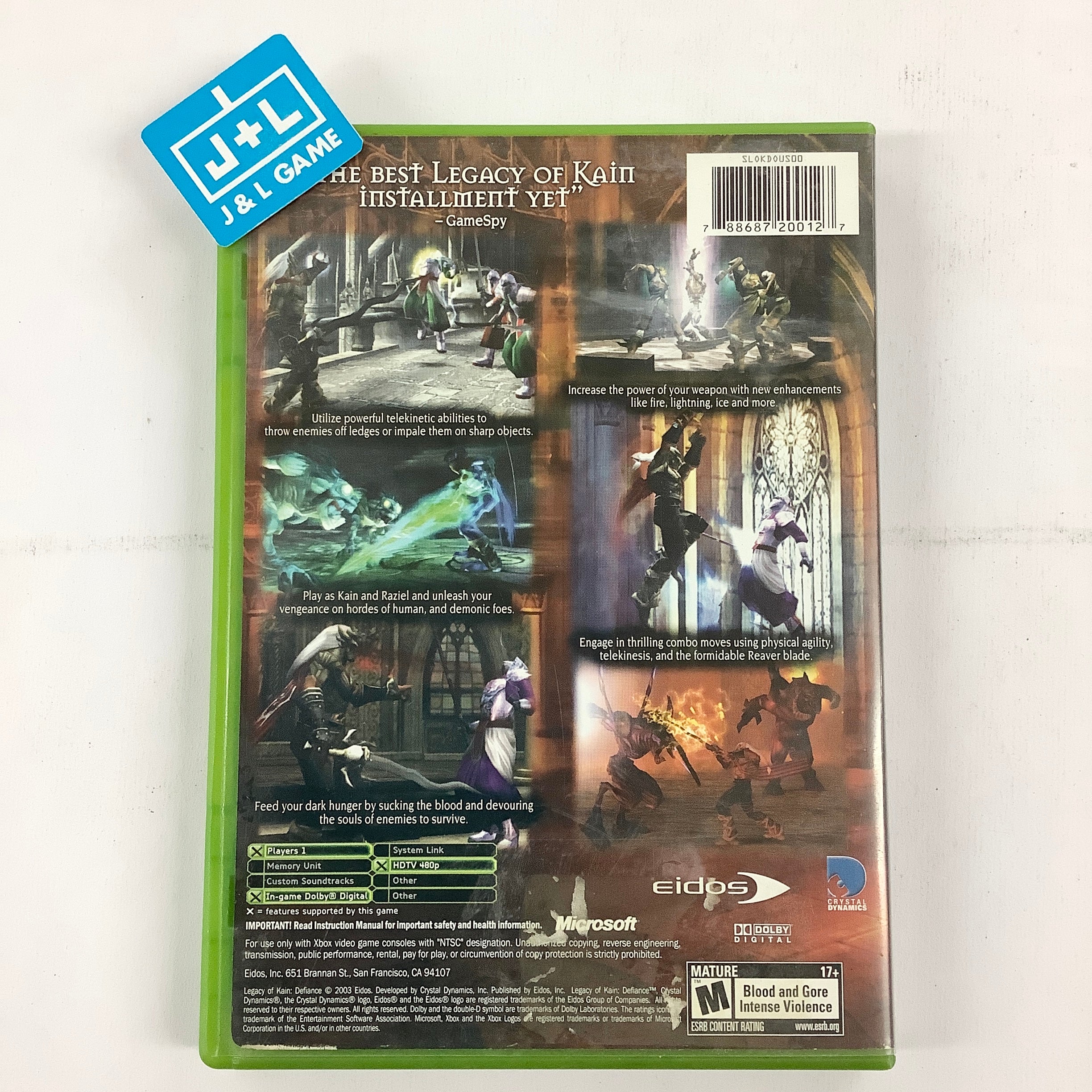 Legacy of Kain: Defiance - (XB) Xbox [Pre-Owned] Video Games Eidos Interactive   
