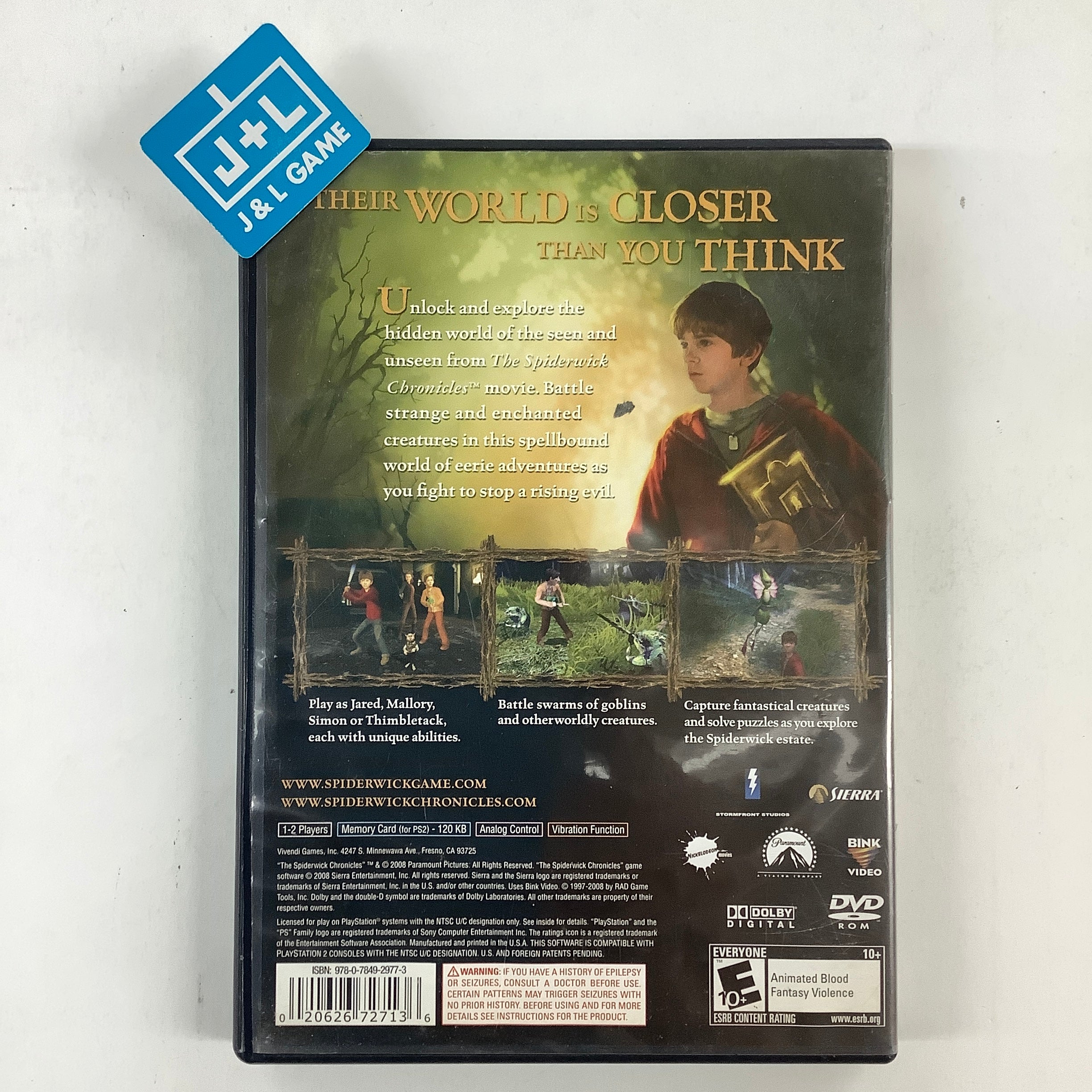 The Spiderwick Chronicles - (PS2) PlayStation 2 [Pre-Owned] Video Games Sierra Entertainment   