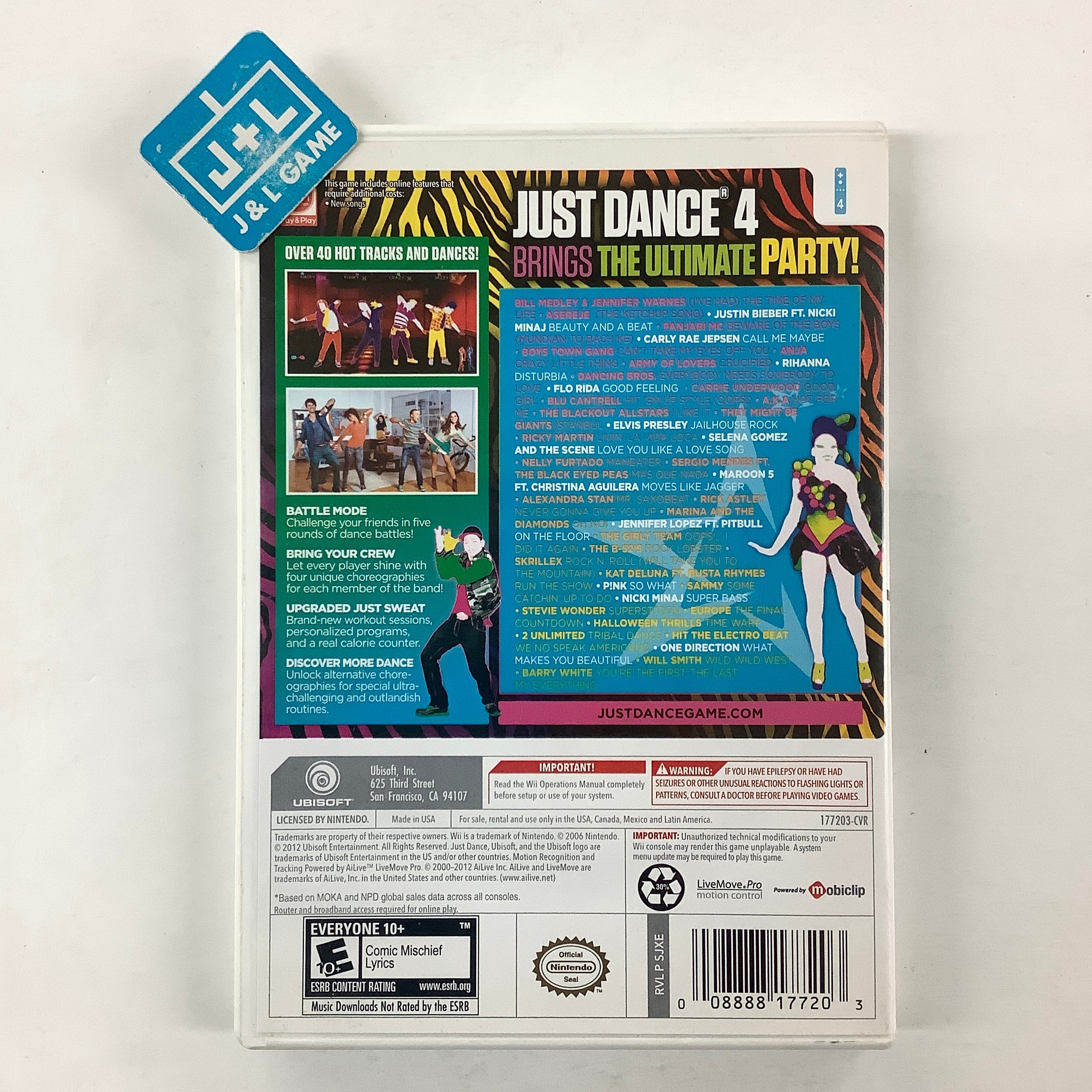 Just Dance 4 - Nintendo Wii [Pre-Owned] | J&L Game