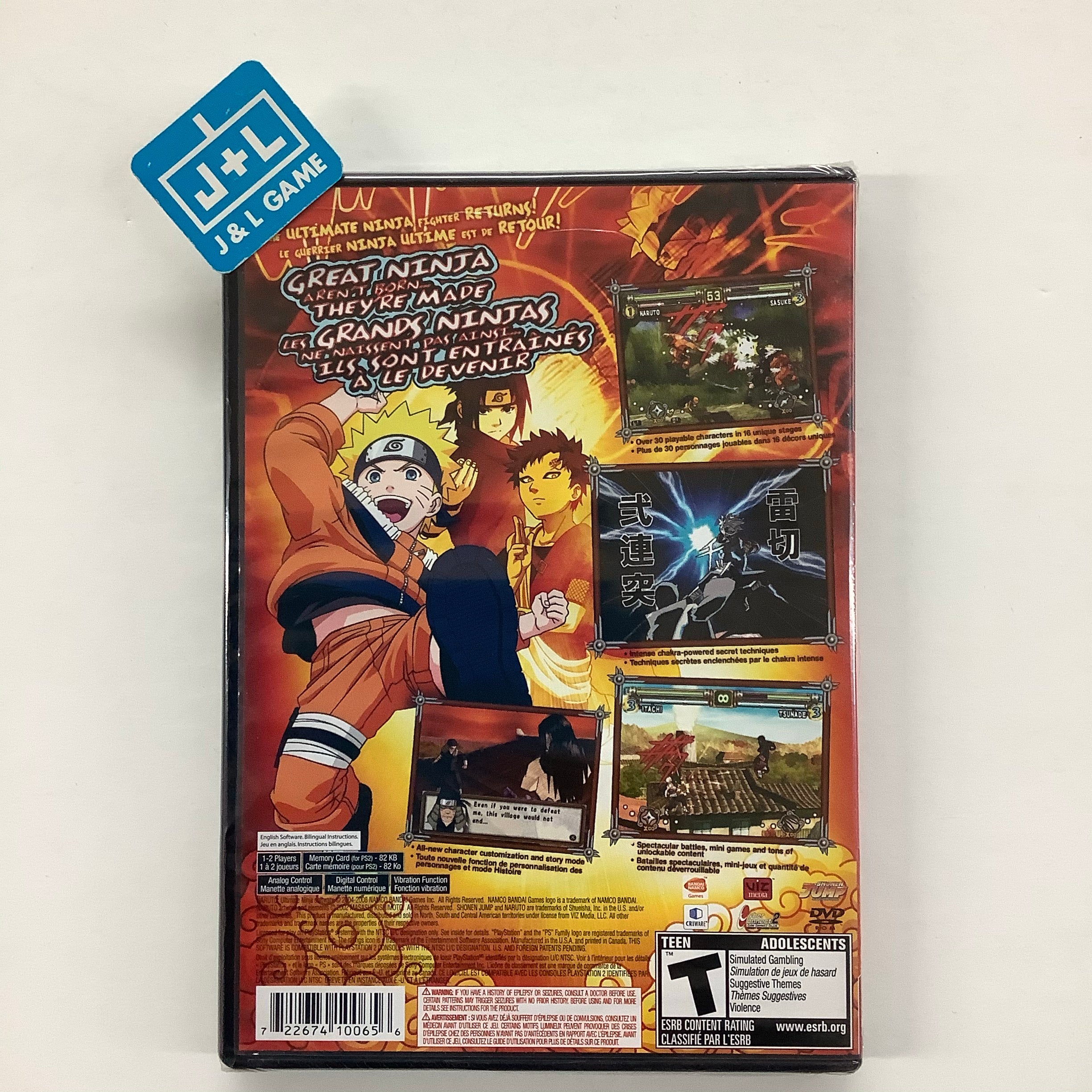 Naruto: Ultimate Ninja 2 (Greatest Hits) - (PS2) PlayStation 2 Video Games Namco Bandai Games   