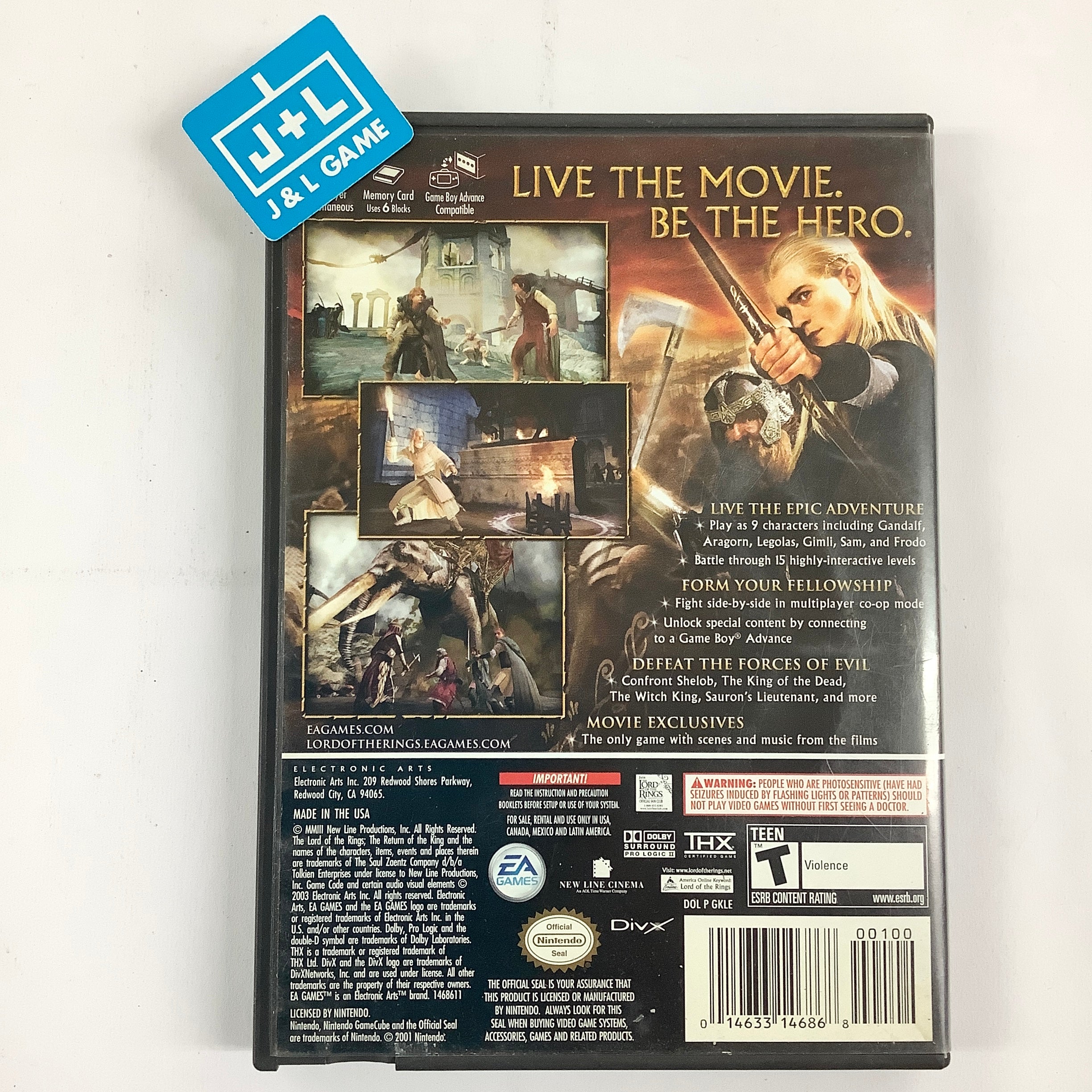 The Lord of the Rings: The Return of the King - (GC) GameCube [Pre-Owned] Video Games EA Games   