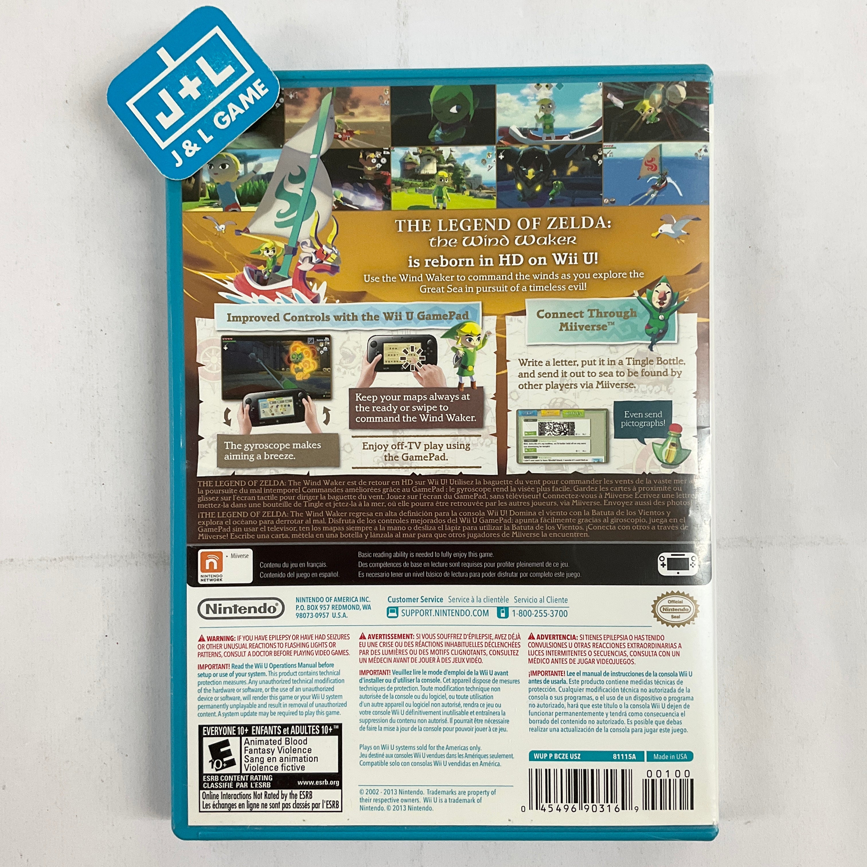 The Legend of Zelda: The Wind Waker HD - Nintendo Wii U [Pre-Owned] Video Games Nintendo   