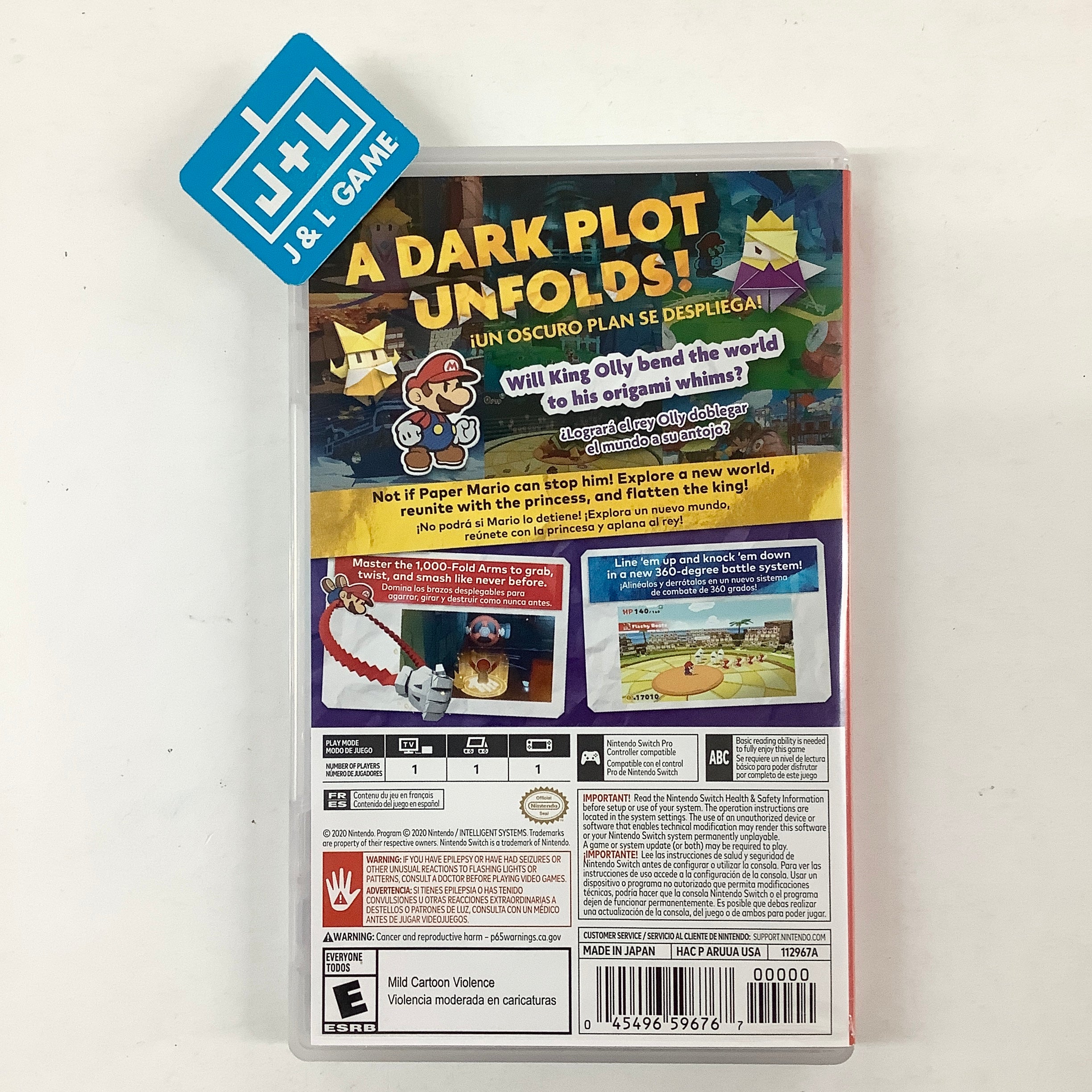 Paper Mario: The Origami King - (NSW) Nintendo Switch [Pre-Owned] Video Games Nintendo   