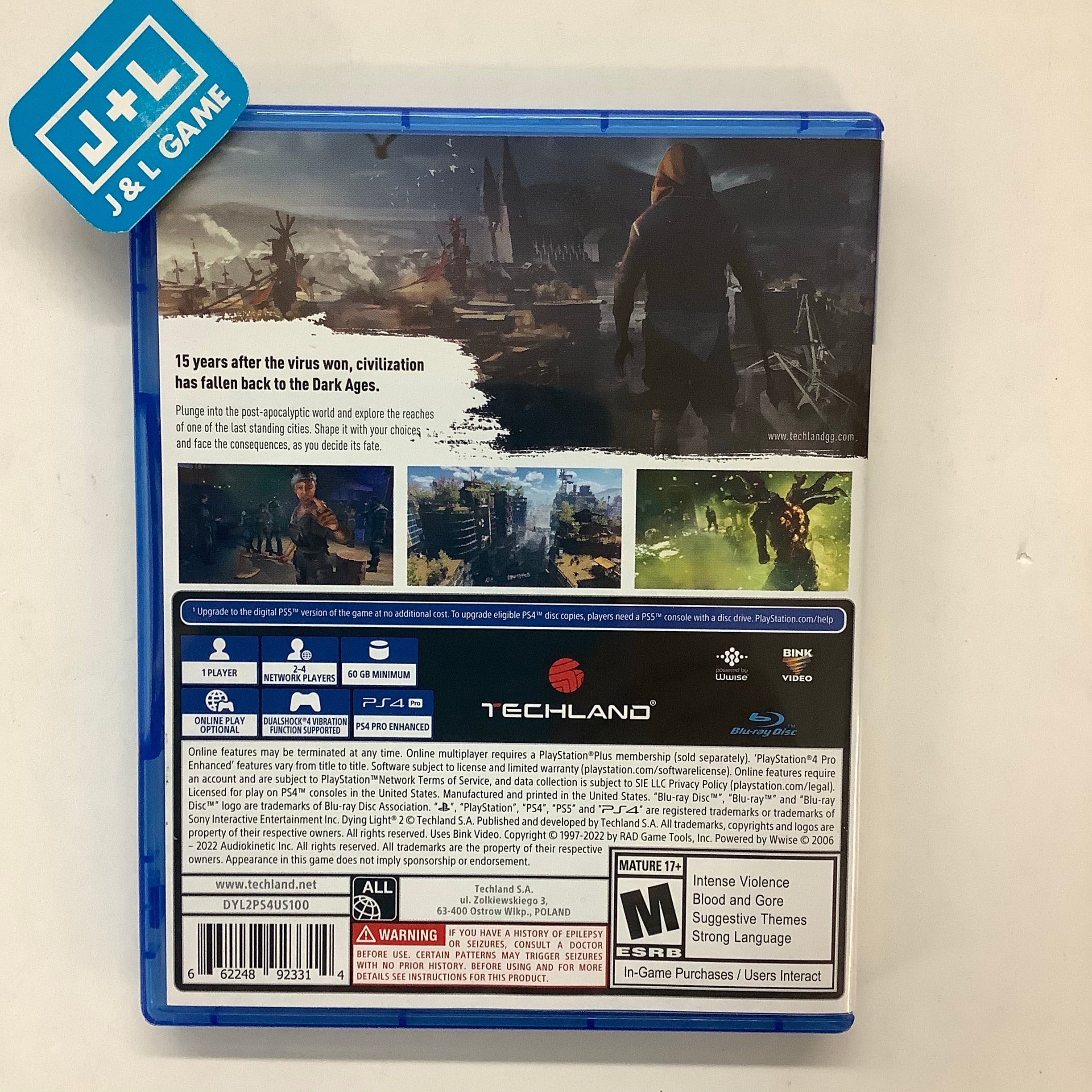 Dying Light 2 Stay Human - (PS4) PlayStation 4 [UNBOXING] Video Games Square Enix   