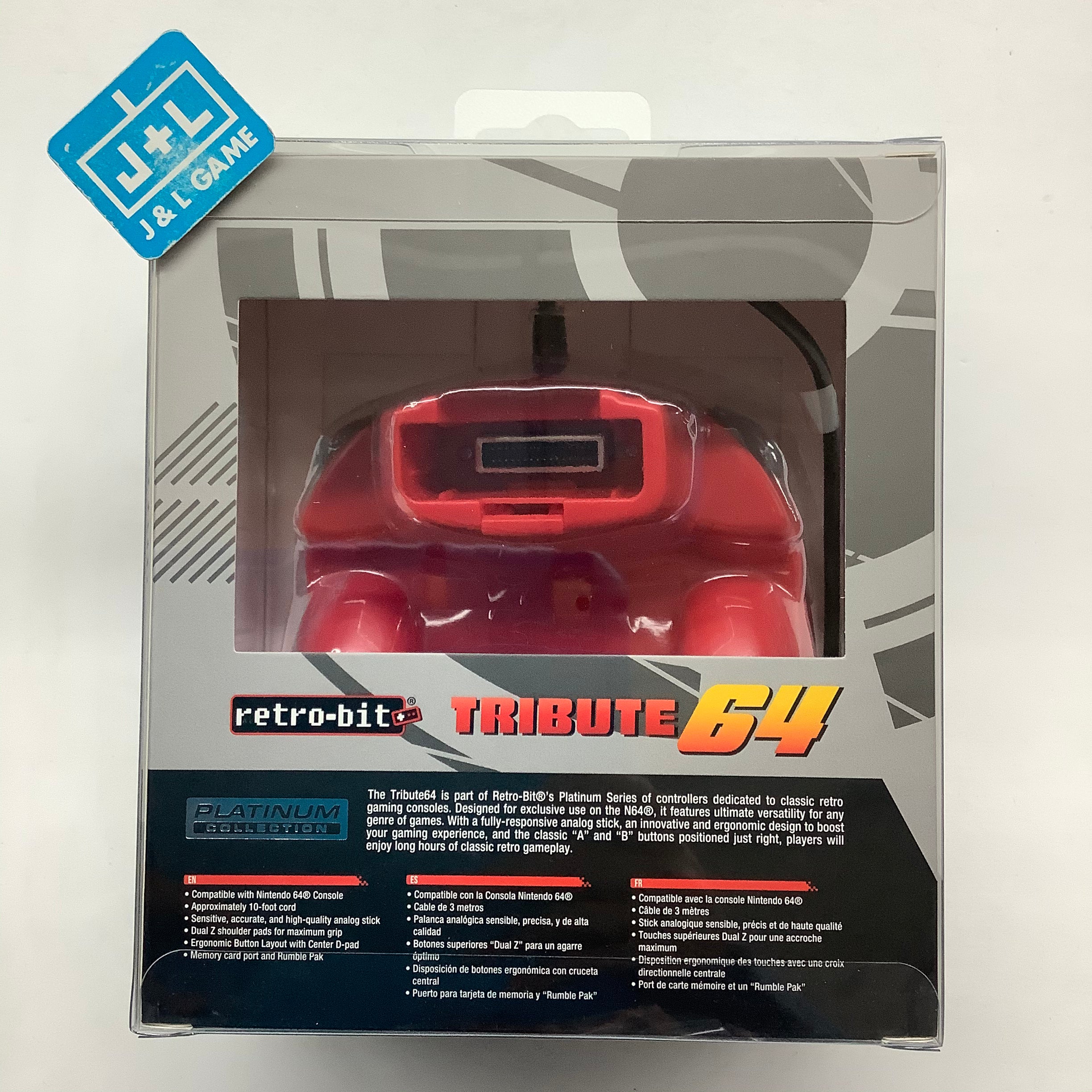 Retro-Bit Tribute 64  Controller (Red) - Nintendo 64 Accessories Retro-Bit   
