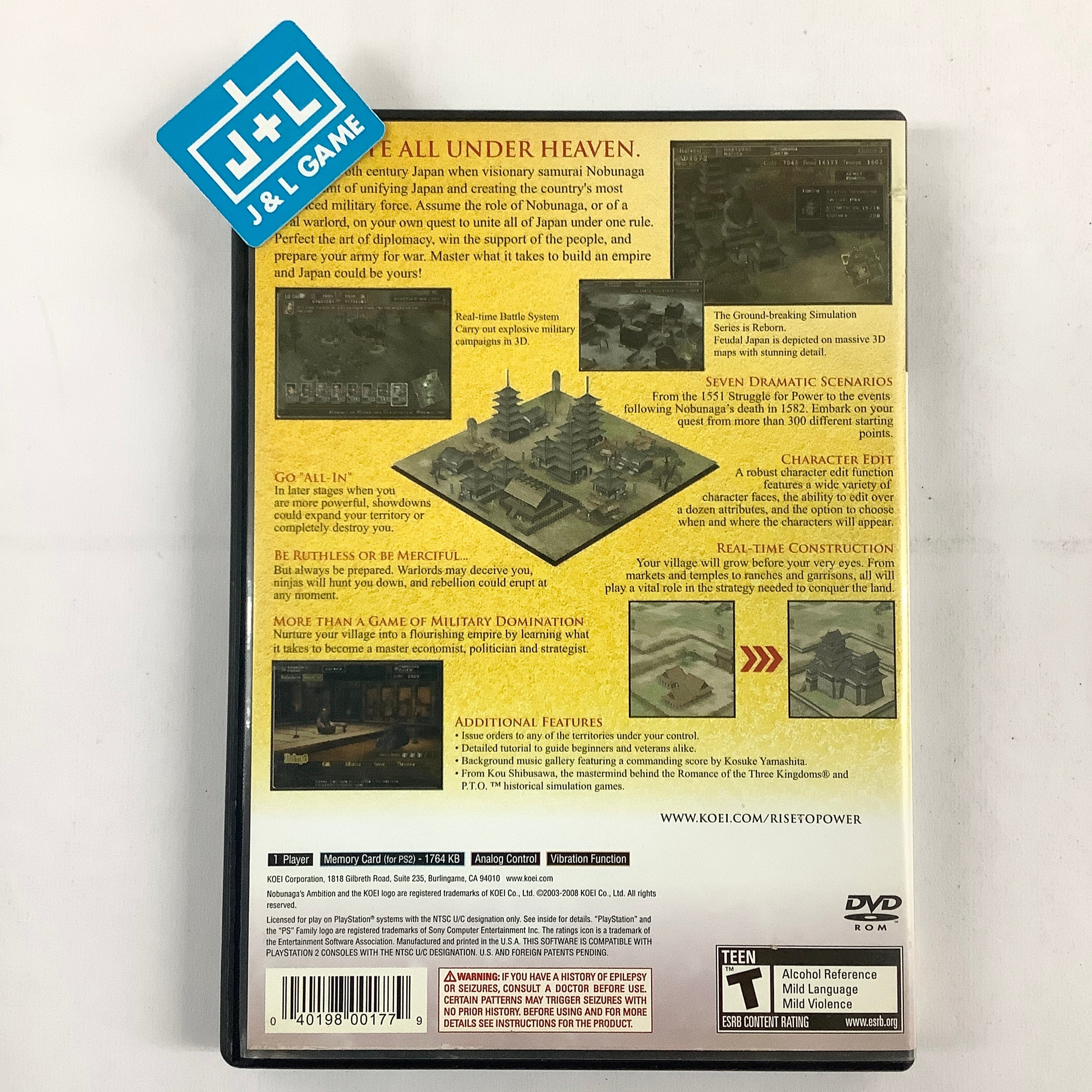 Nobunaga's Ambition: Rise to Power - (PS2) PlayStation 2 [Pre-Owned] Video Games Koei   
