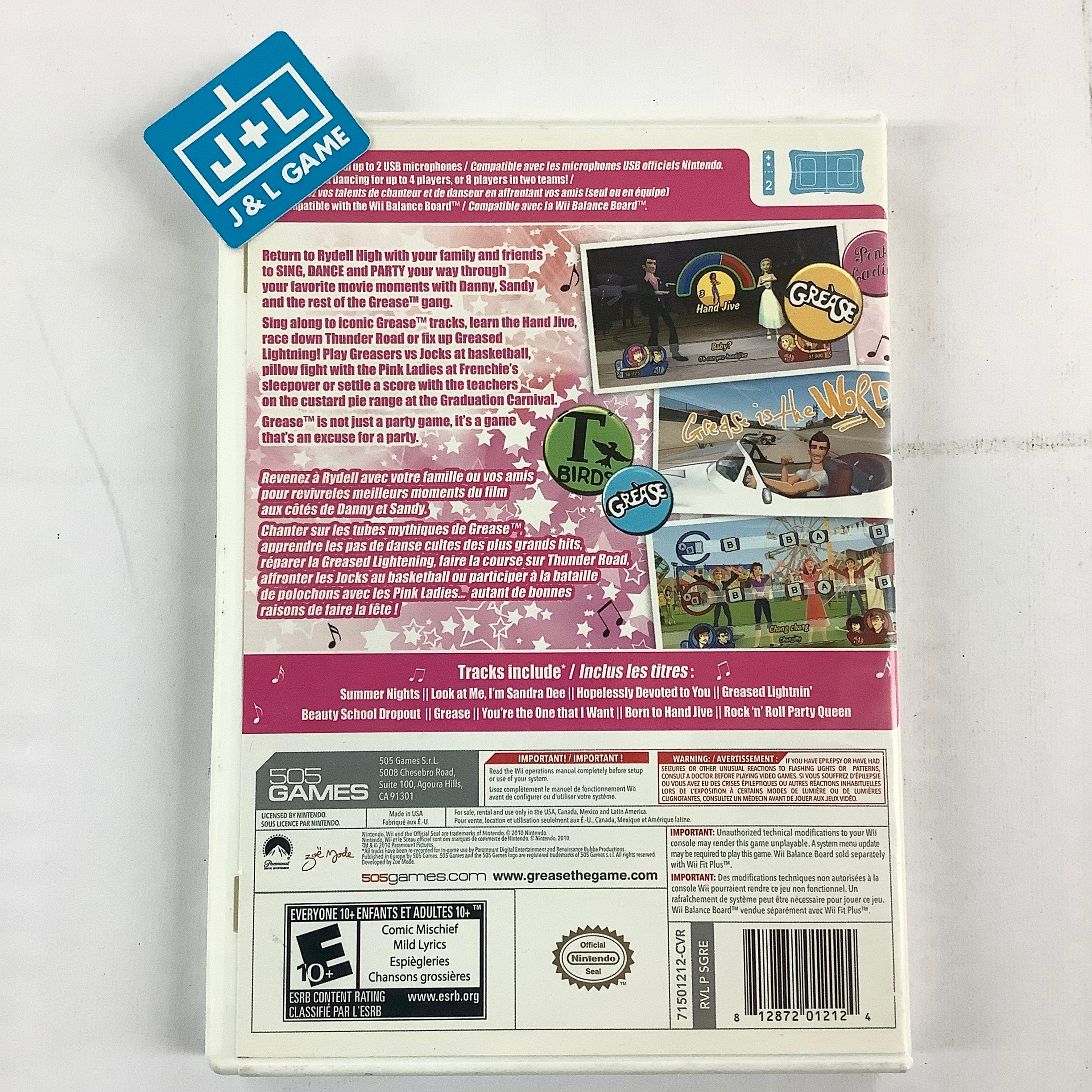 Grease: The Official Video Game - Nintendo Wii [Pre-Owned] Video Games 505 Games   