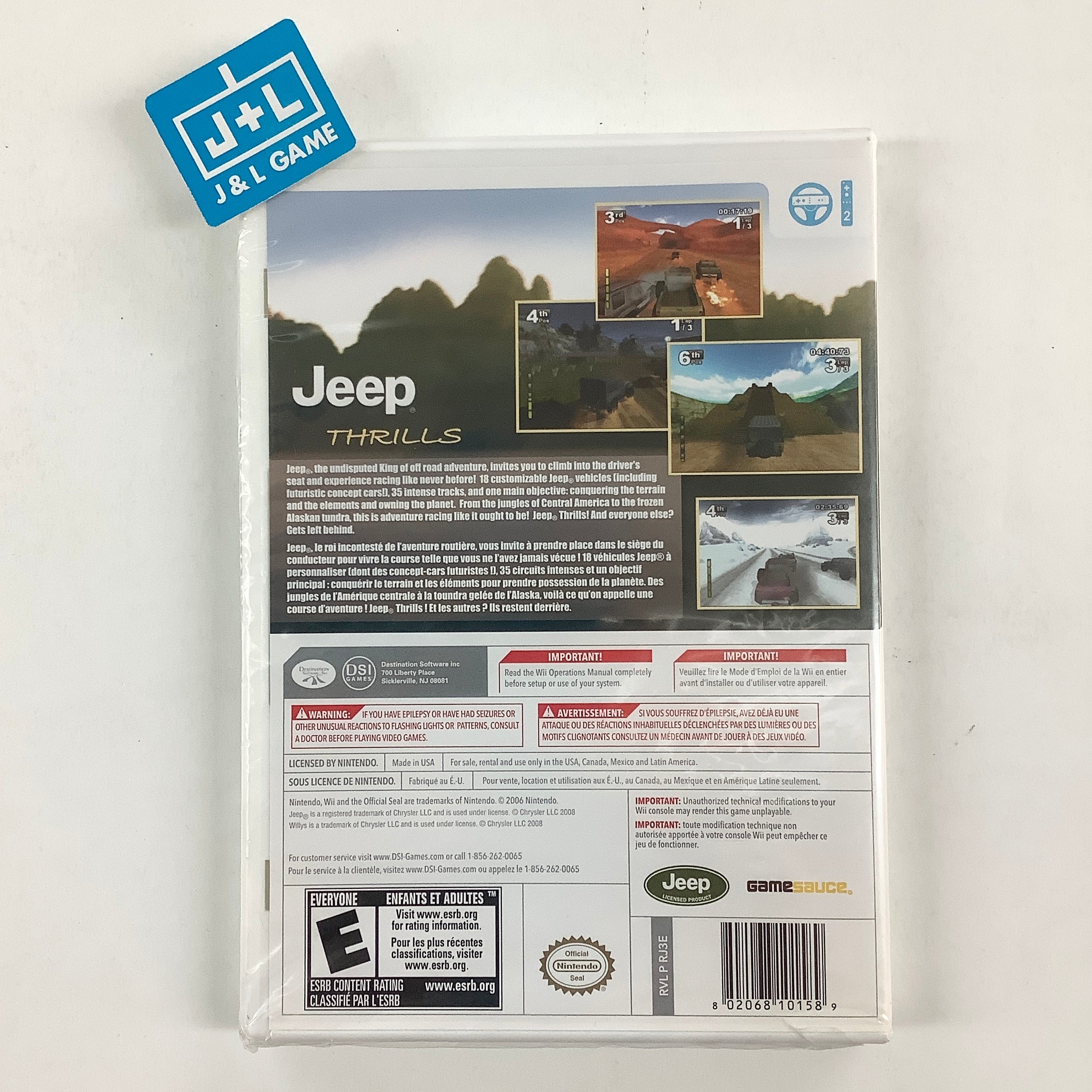 Jeep Thrills - Nintendo Wii Video Games DSI Games   