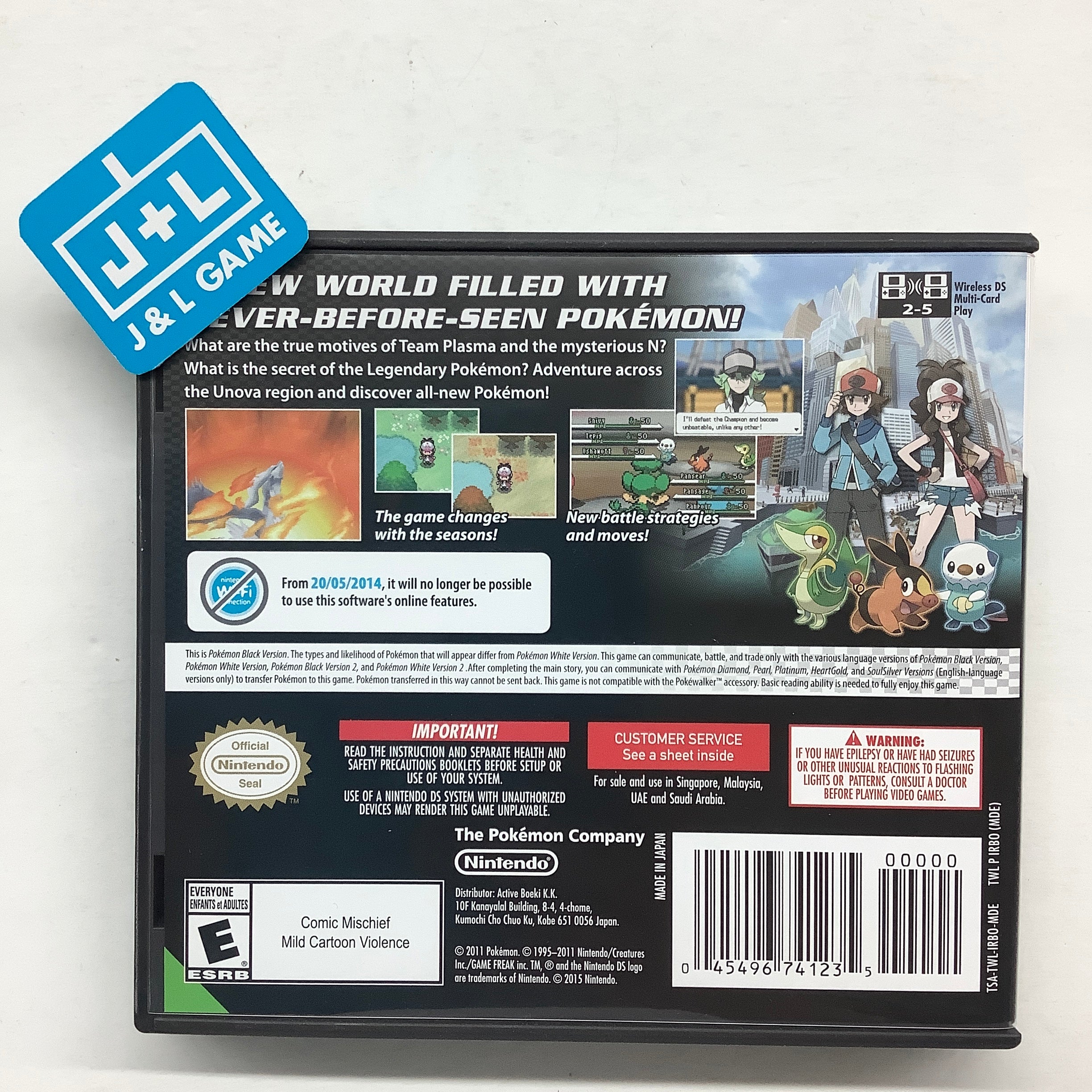 Pokemon Black Version - (NDS) Nintendo DS [Pre-Owned] ( World Edition ) Video Games Nintendo   