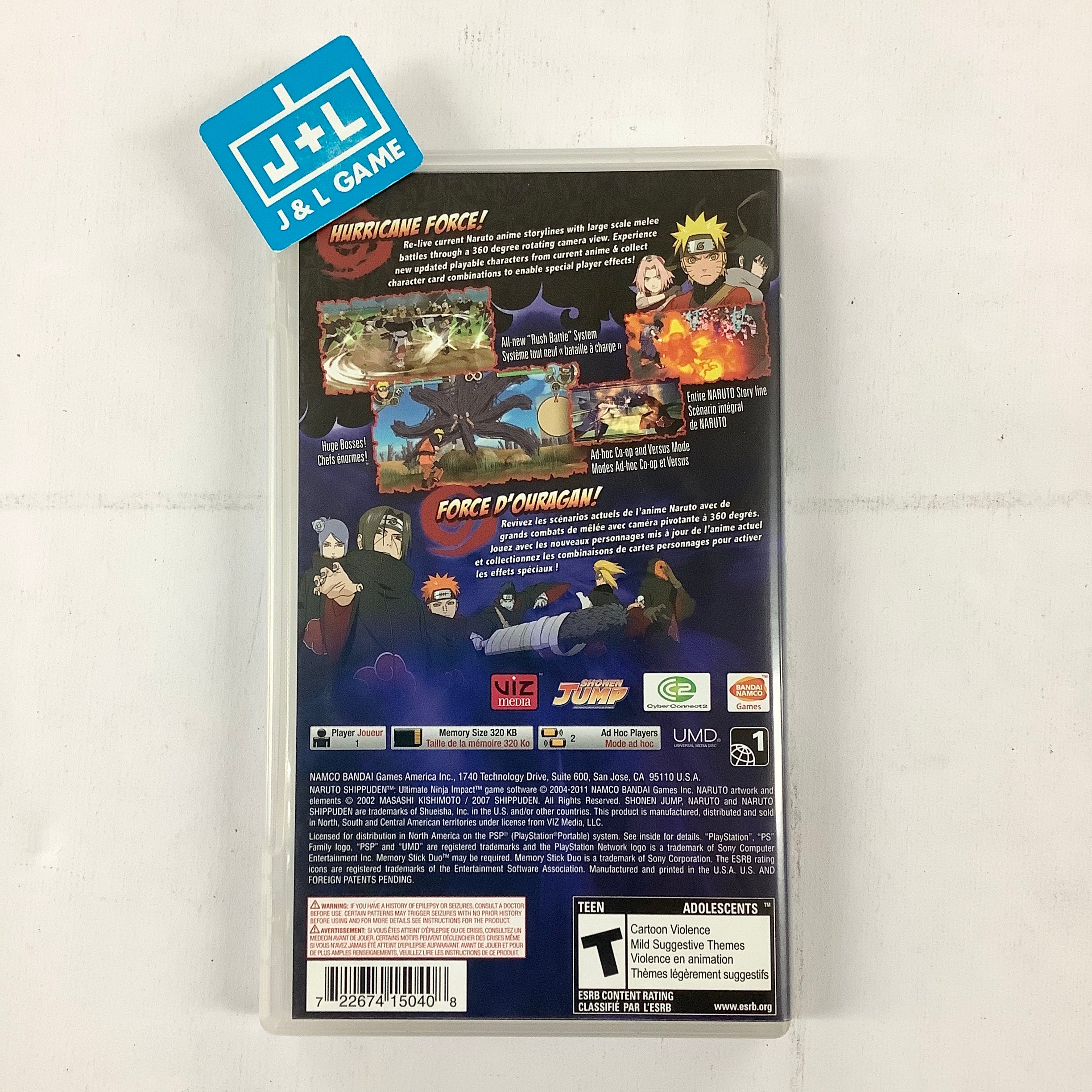 Naruto Shippuden: Ultimate Ninja Impact - Sony PSP [Pre-Owned] Video Games Namco Bandai Games   