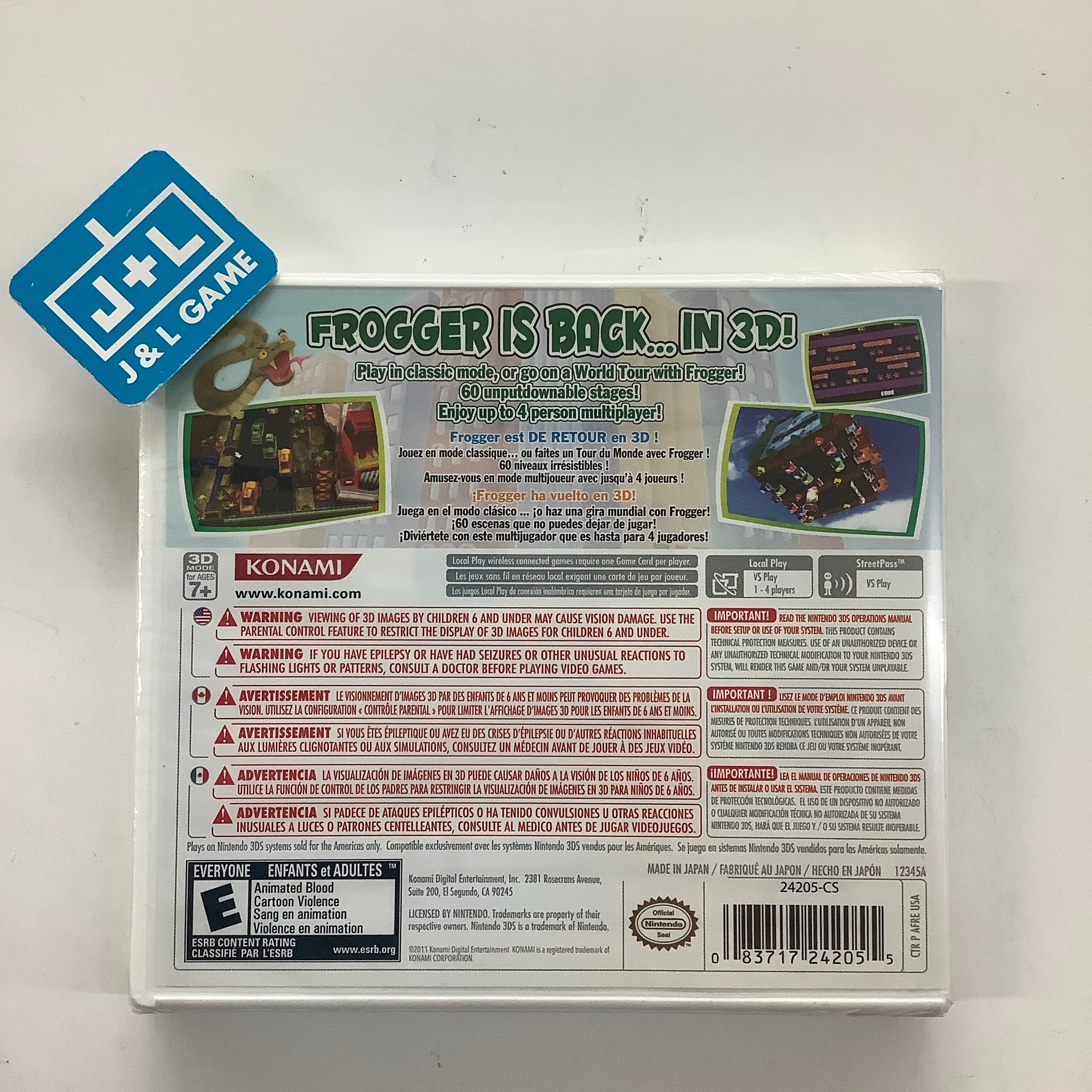 Frogger 3D - Nintendo 3DS Video Games Konami   