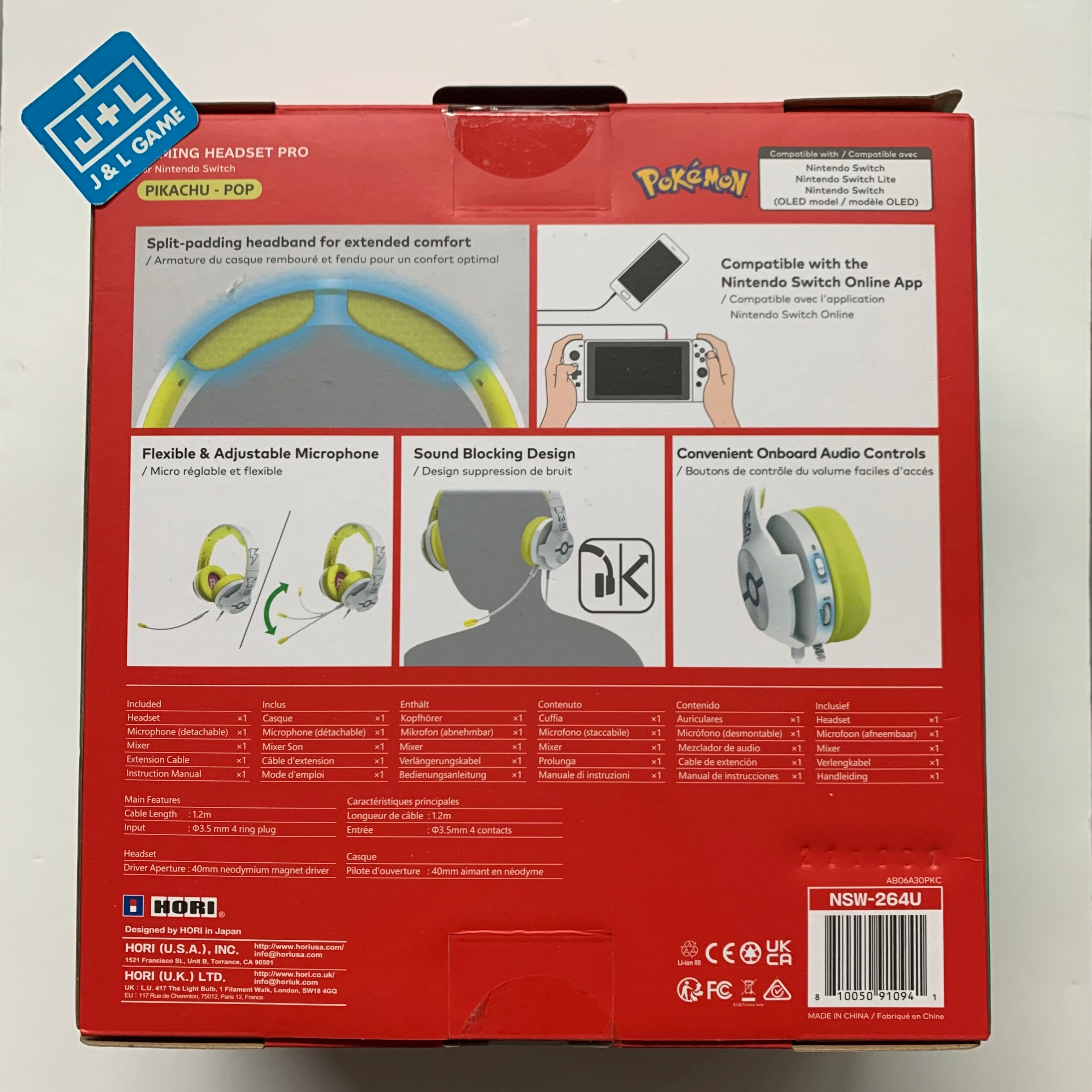 HORI Gaming Headset (Pikachu POP) - (NSW) Nintendo Switch ACCESSORIES HORI   