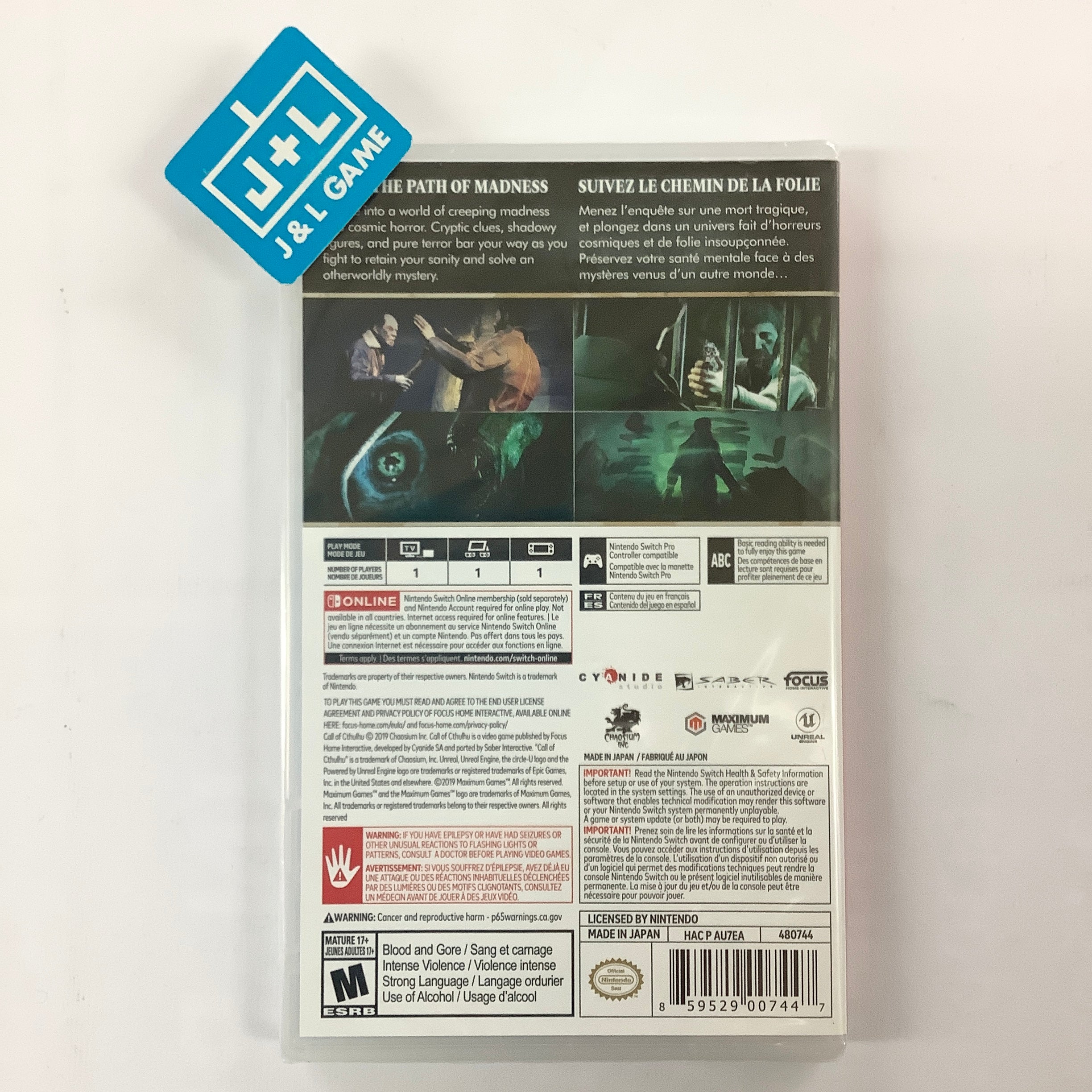 Call of Cthulhu - (NSW) Nintendo Switch Video Games Maximum Games   