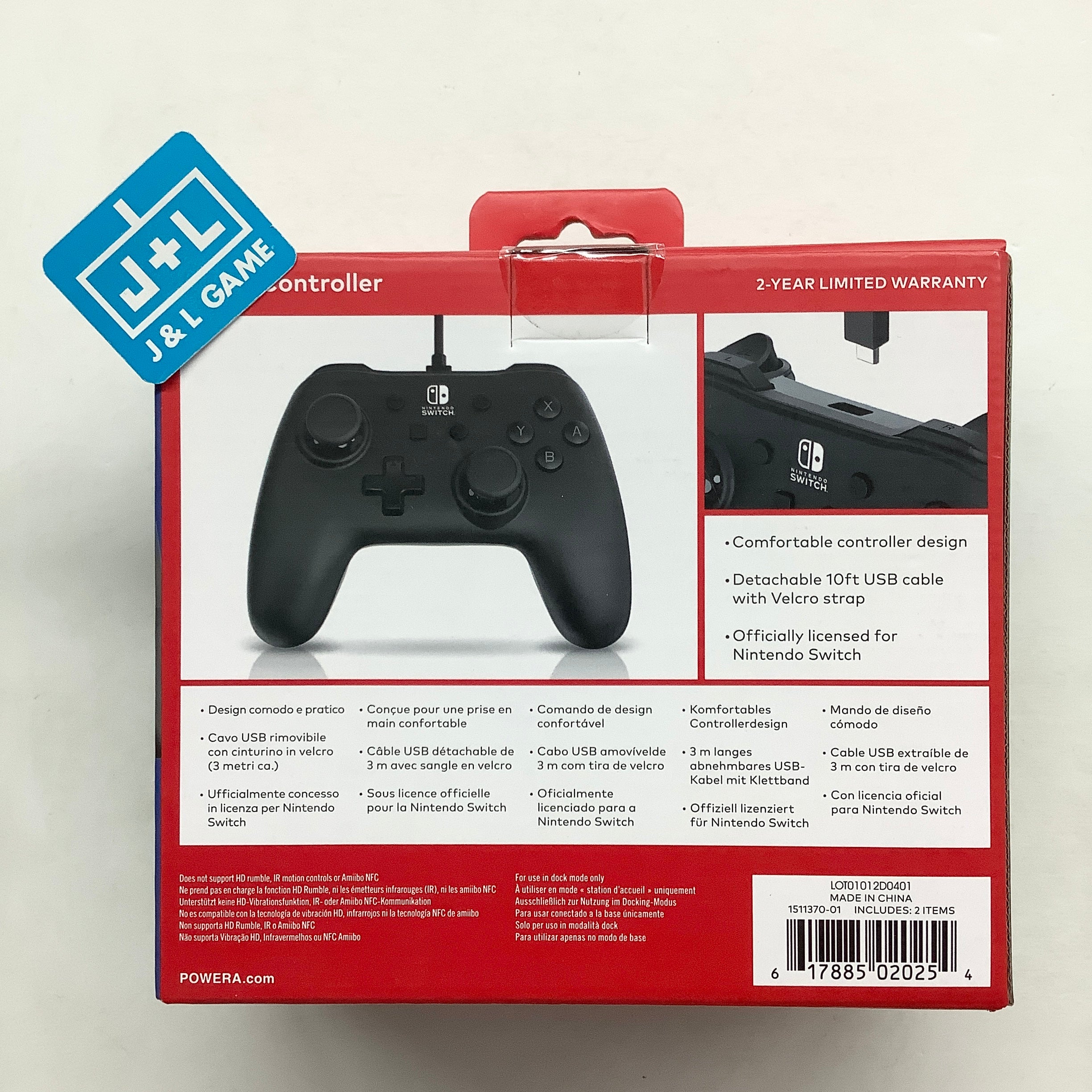 PowerA Wired Controller (Black) - (NSW) Nintendo Switch Accessories PowerA   