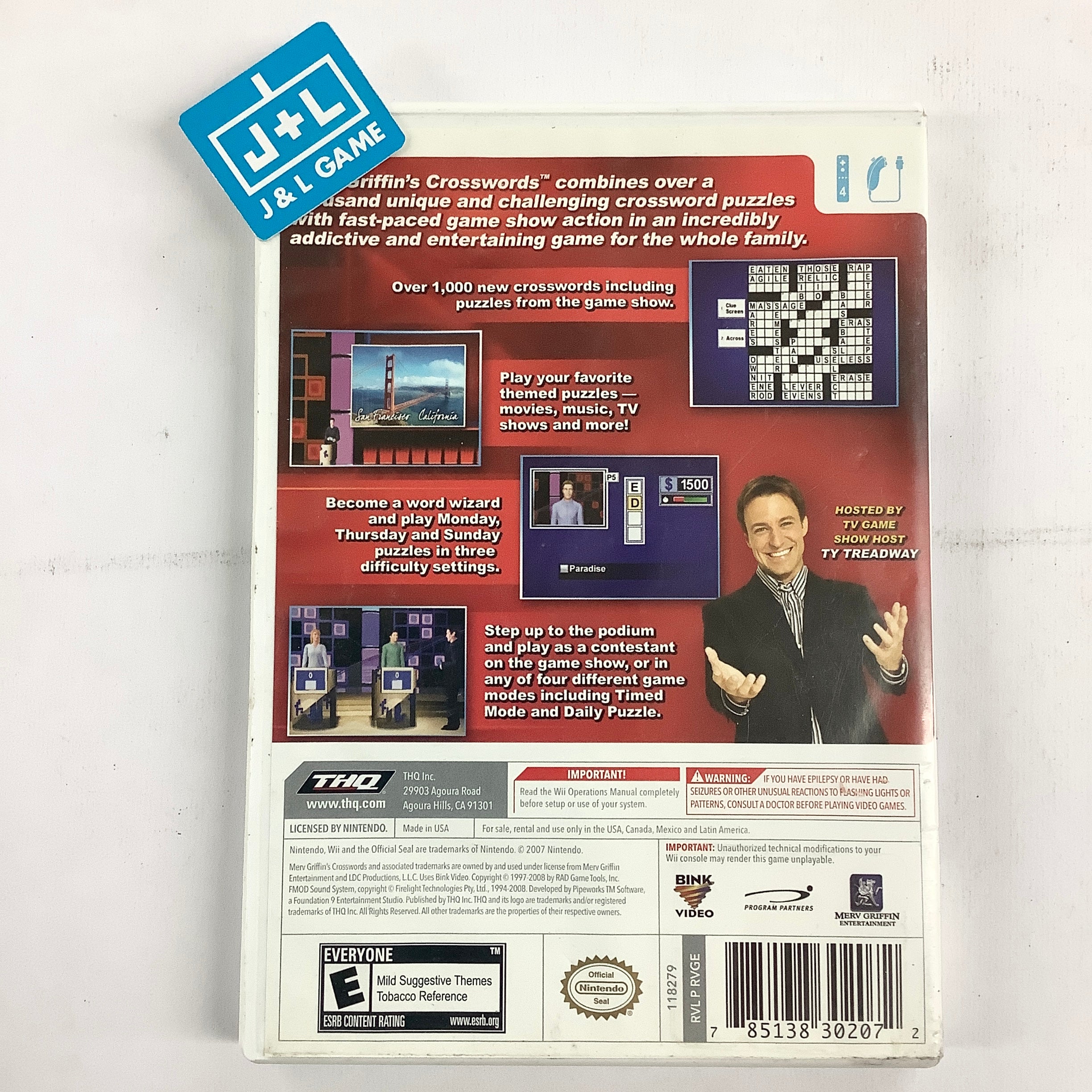 Merv Griffin's Crosswords - Nintendo Wii [Pre-Owned] Video Games THQ   