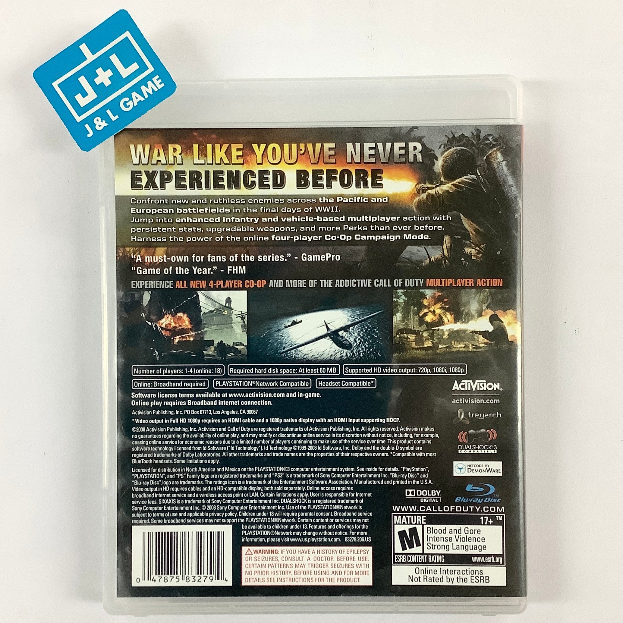 Call of Duty: World at War - (PS3) PlayStation 3 [Pre-Owned] Video Games Activision   