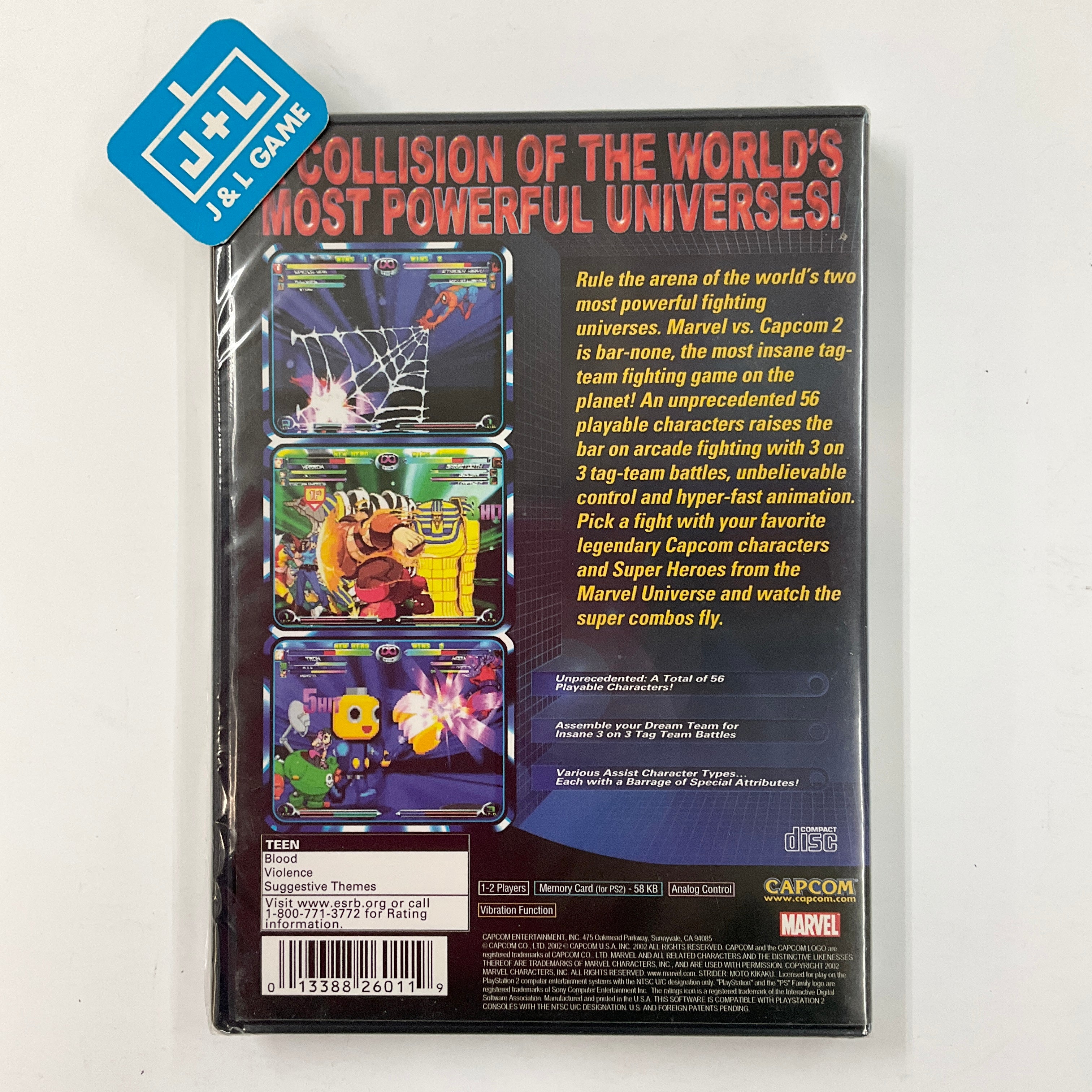 Marvel vs Capcom 2 - (PS2) PlayStation 2 Video Games Capcom   