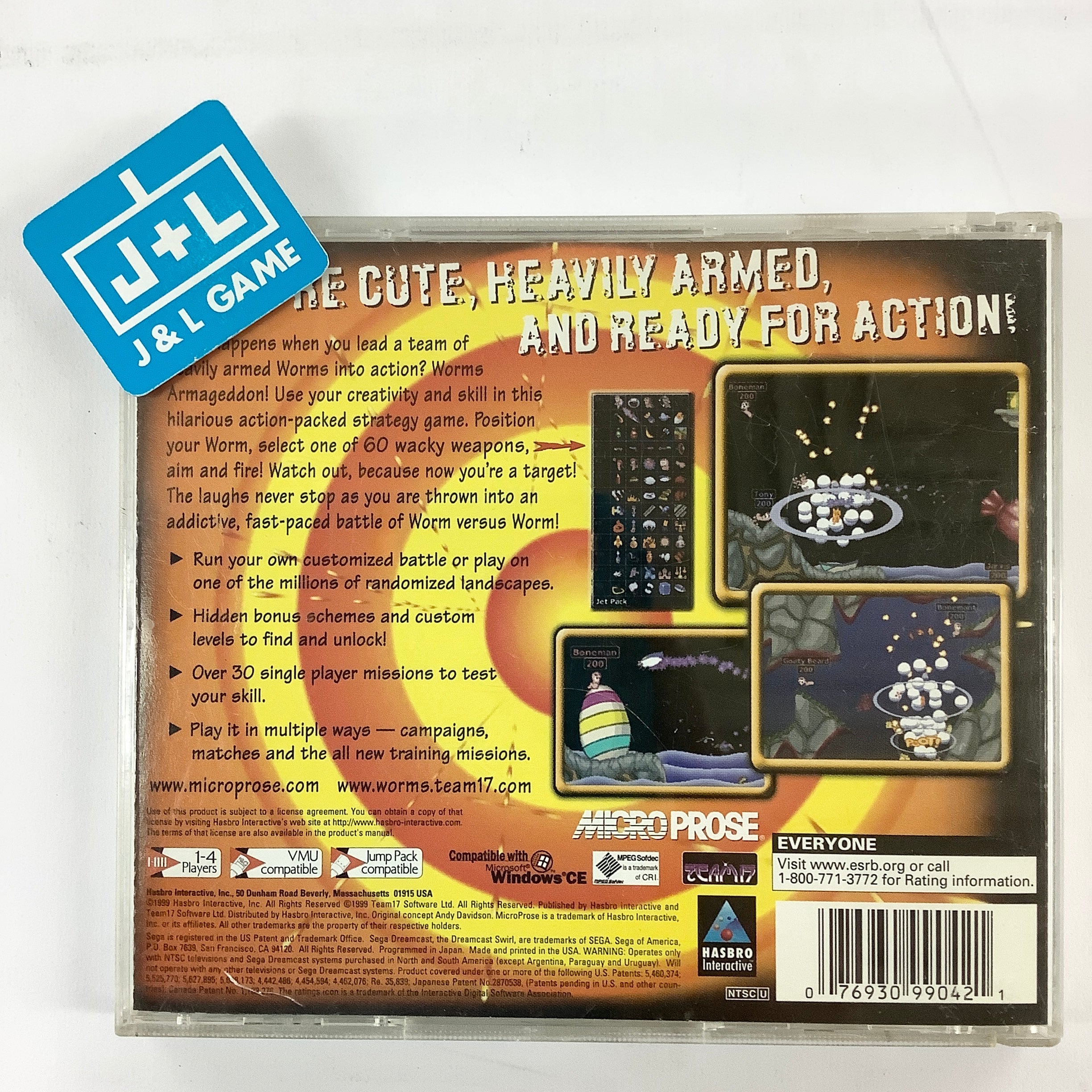 Worms Armageddon - Sega Dreamcast Videogame - Editorial use only Stock Photo - A