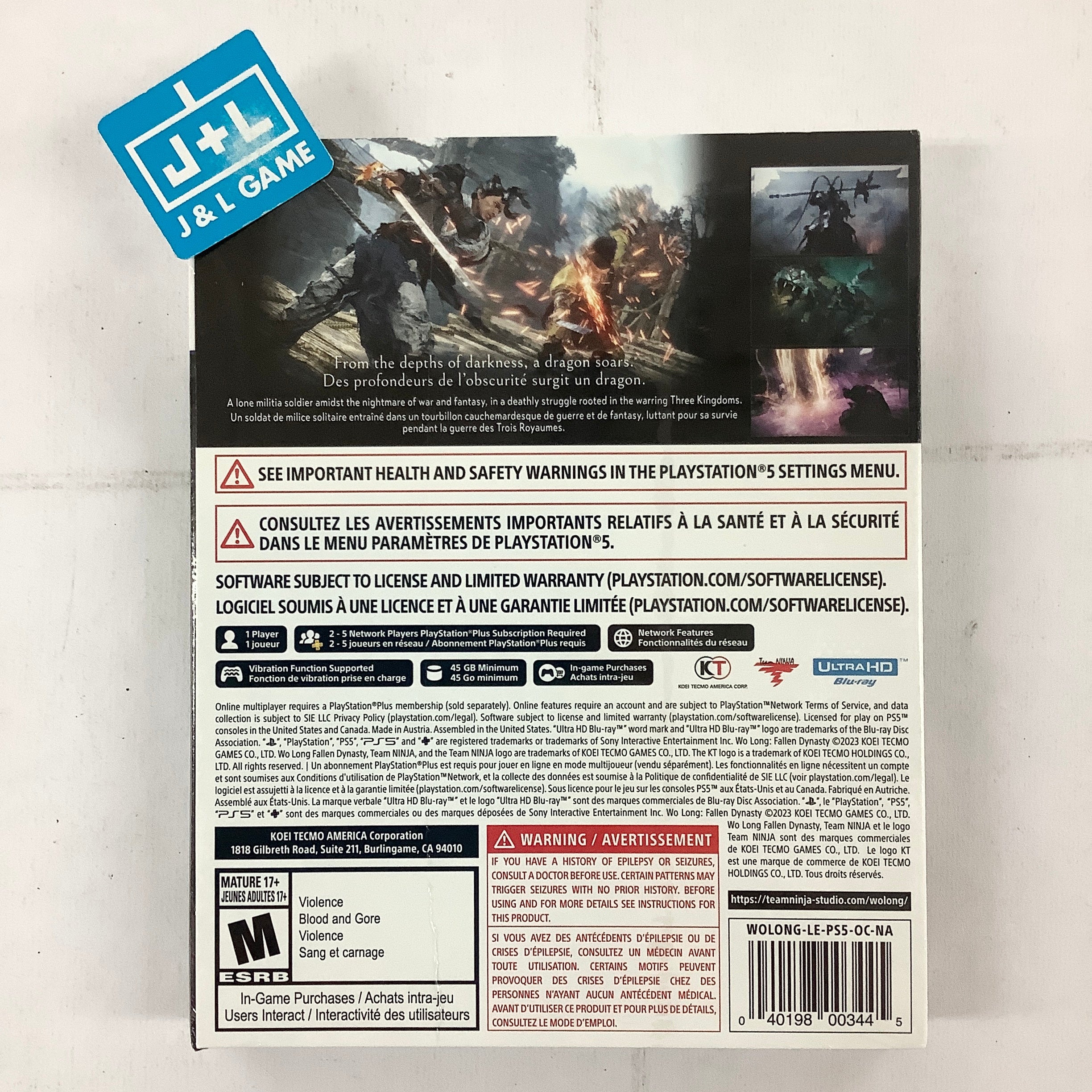 Wo Long: Fallen Dynasty (Steelbook Launch Edition) - (PS5) PlayStation 5 Video Games KT   