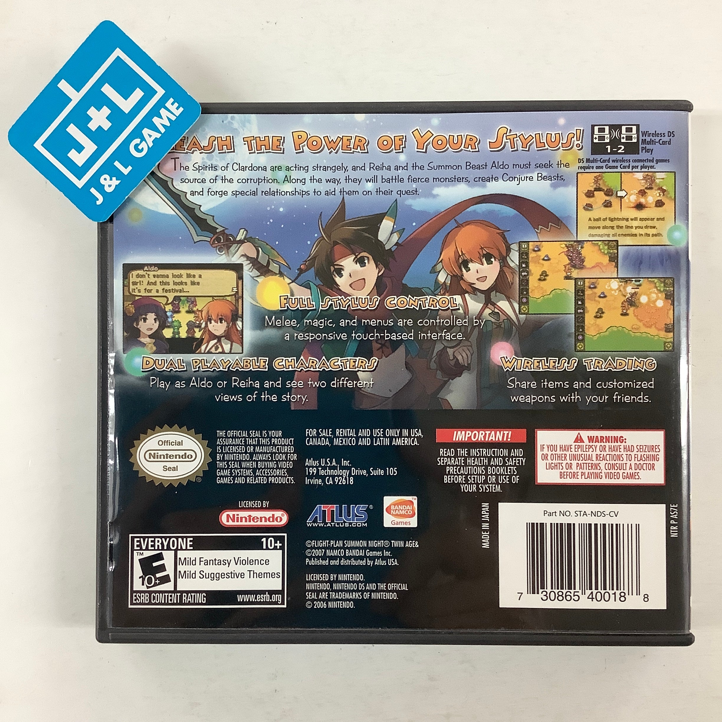 Summon Night Twin Age - (NDS) Nintendo DS [Pre-Owned] Video Games Banpresto   