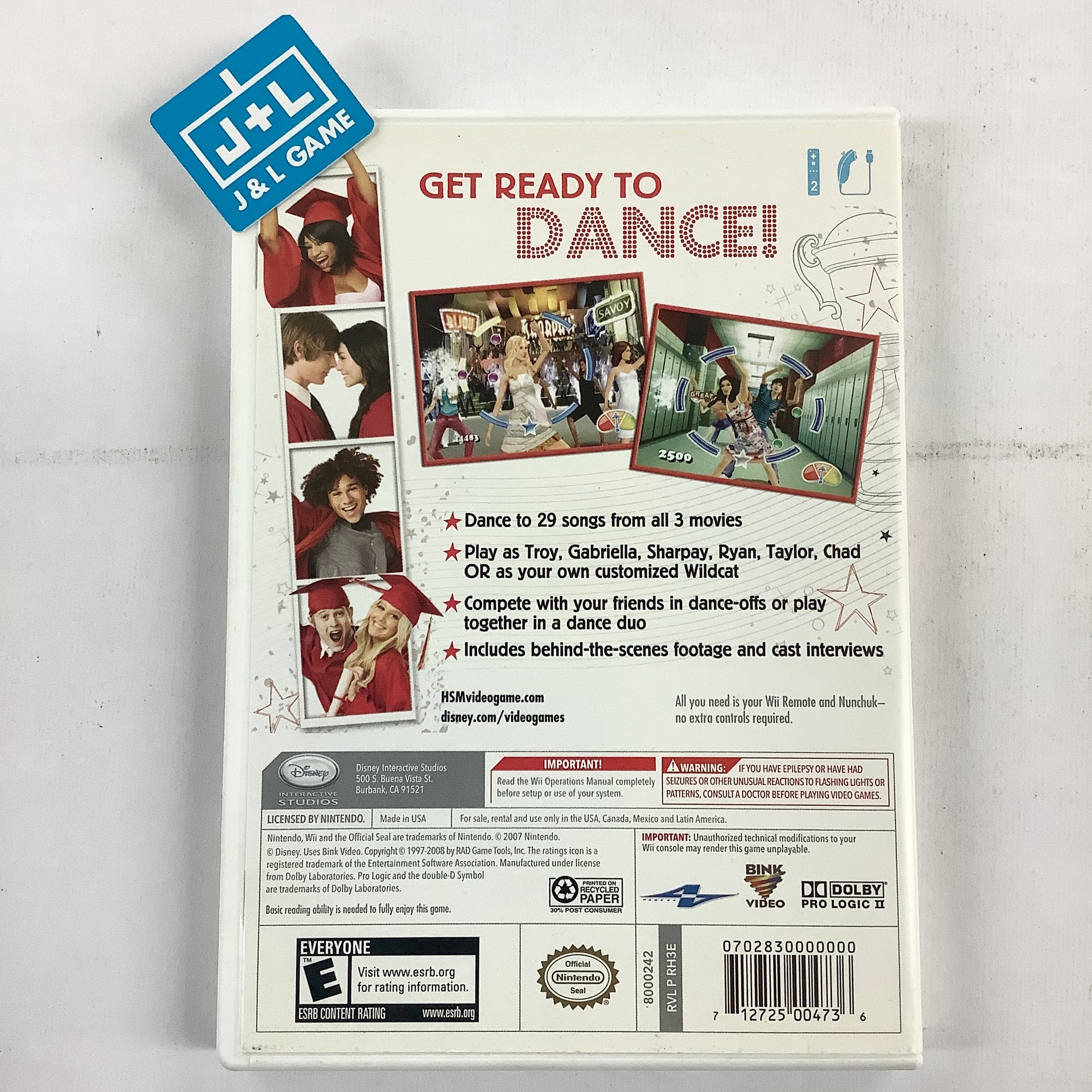High School Musical 3: Senior Year DANCE! - Nintendo Wii [Pre-Owned] Video Games Disney Interactive Studios   