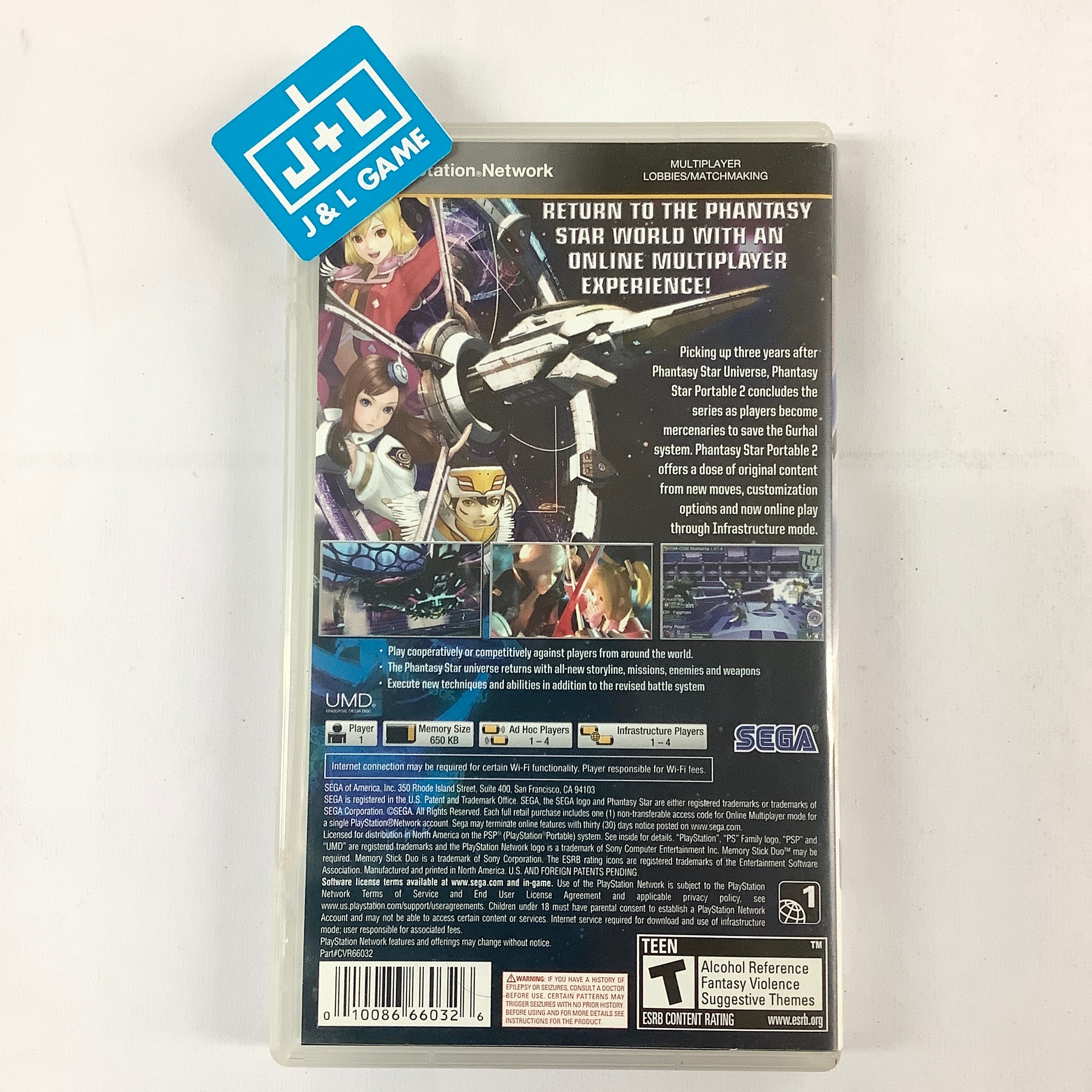 Phantasy Star Portable 2 - Sony PSP [Pre-Owned] Video Games SEGA   