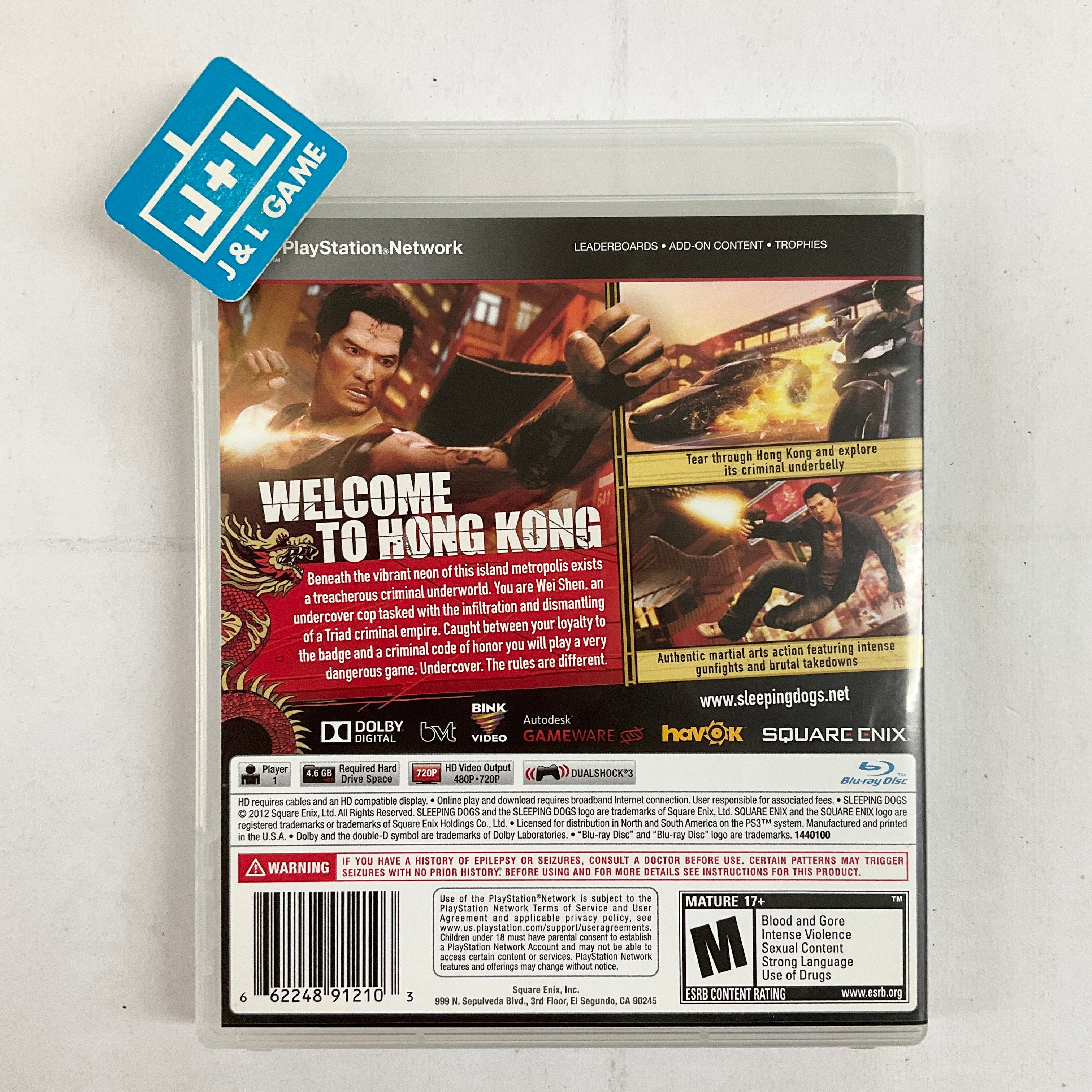Sleeping Dogs - (PS3) PlayStation 3 [Pre-Owned] Video Games Square Enix   