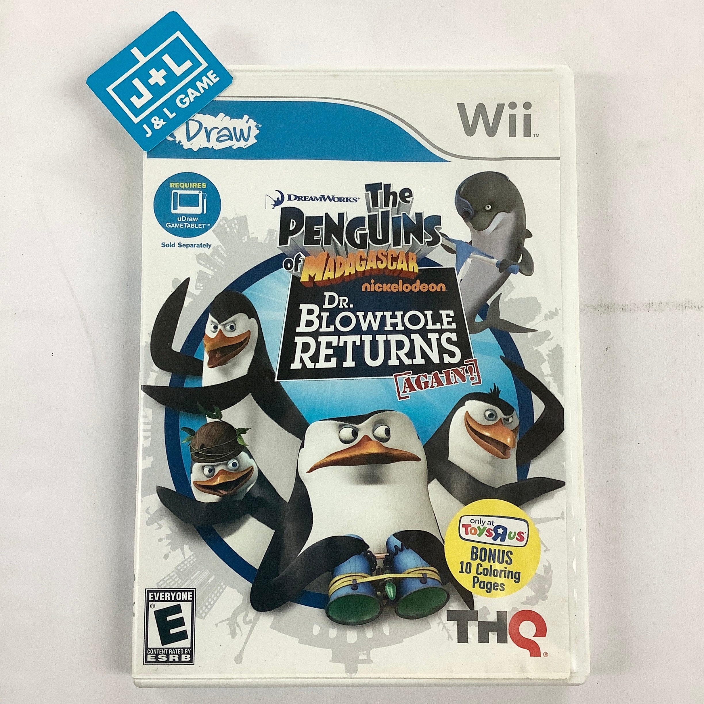 uDraw: The Penguins of Madagascar: Dr. Blowhole Returns Again - Nintendo Wii [Pre-Owned] Video Games THQ   