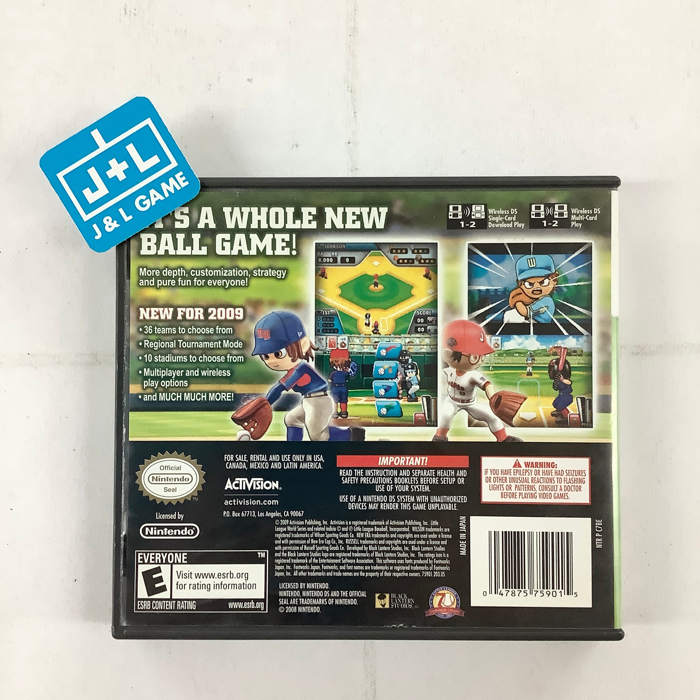 Little League World Series Baseball 2009 - (NDS) Nintendo DS [Pre-Owned] Video Games Activision   