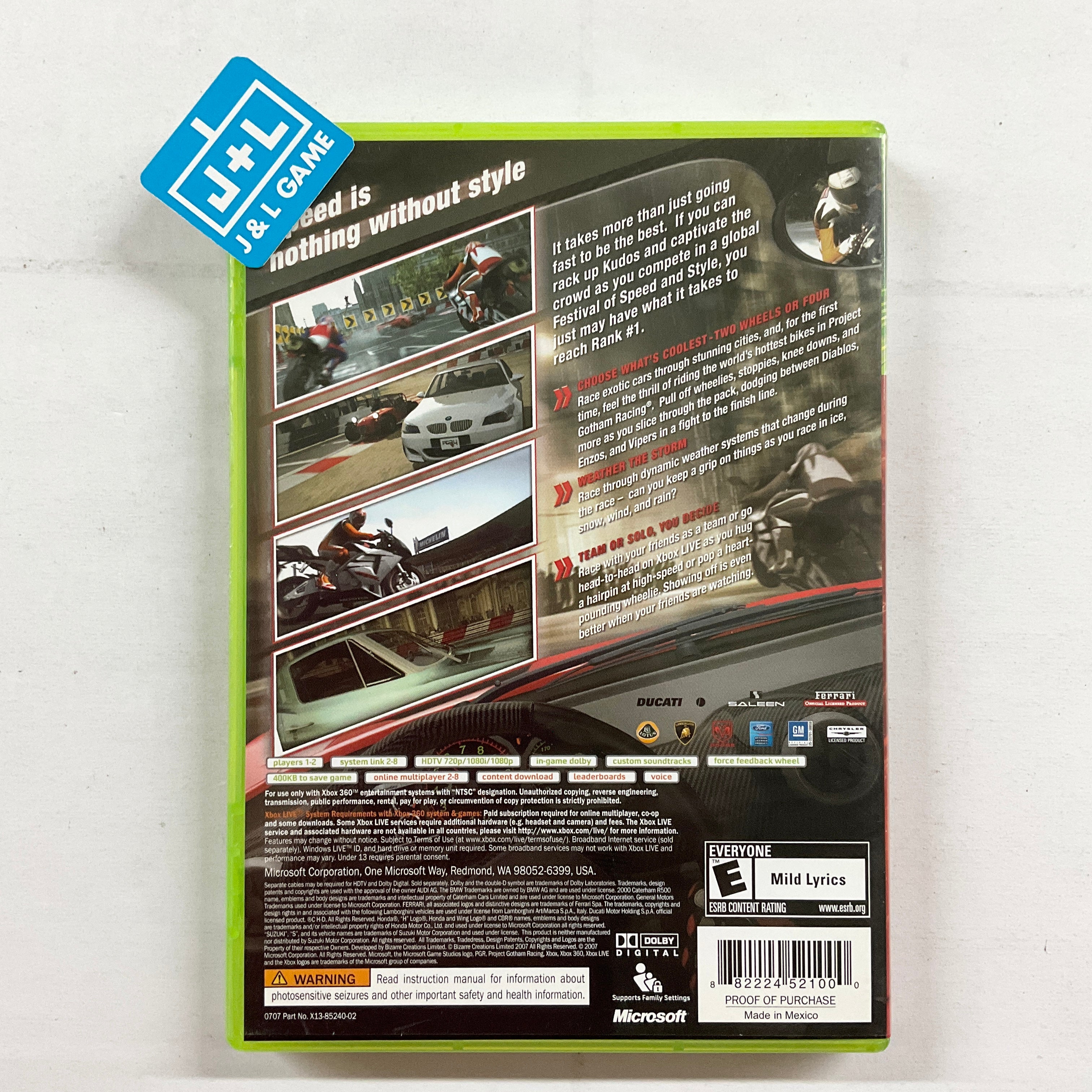 Project Gotham Racing 4 - Xbox 360 [Pre-Owned] Video Games Microsoft Game Studios   